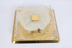 1 of 2 Large Kalmar Square Flushmount Murano Organic Glass, Austria, 1960s