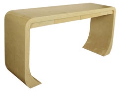 Circa 1980 Large and Impressive Karl Springer Style Faux Bone Console