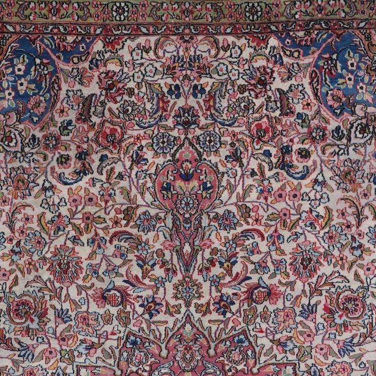 Large Kerman Wool Persian Carpet, C.1940 1