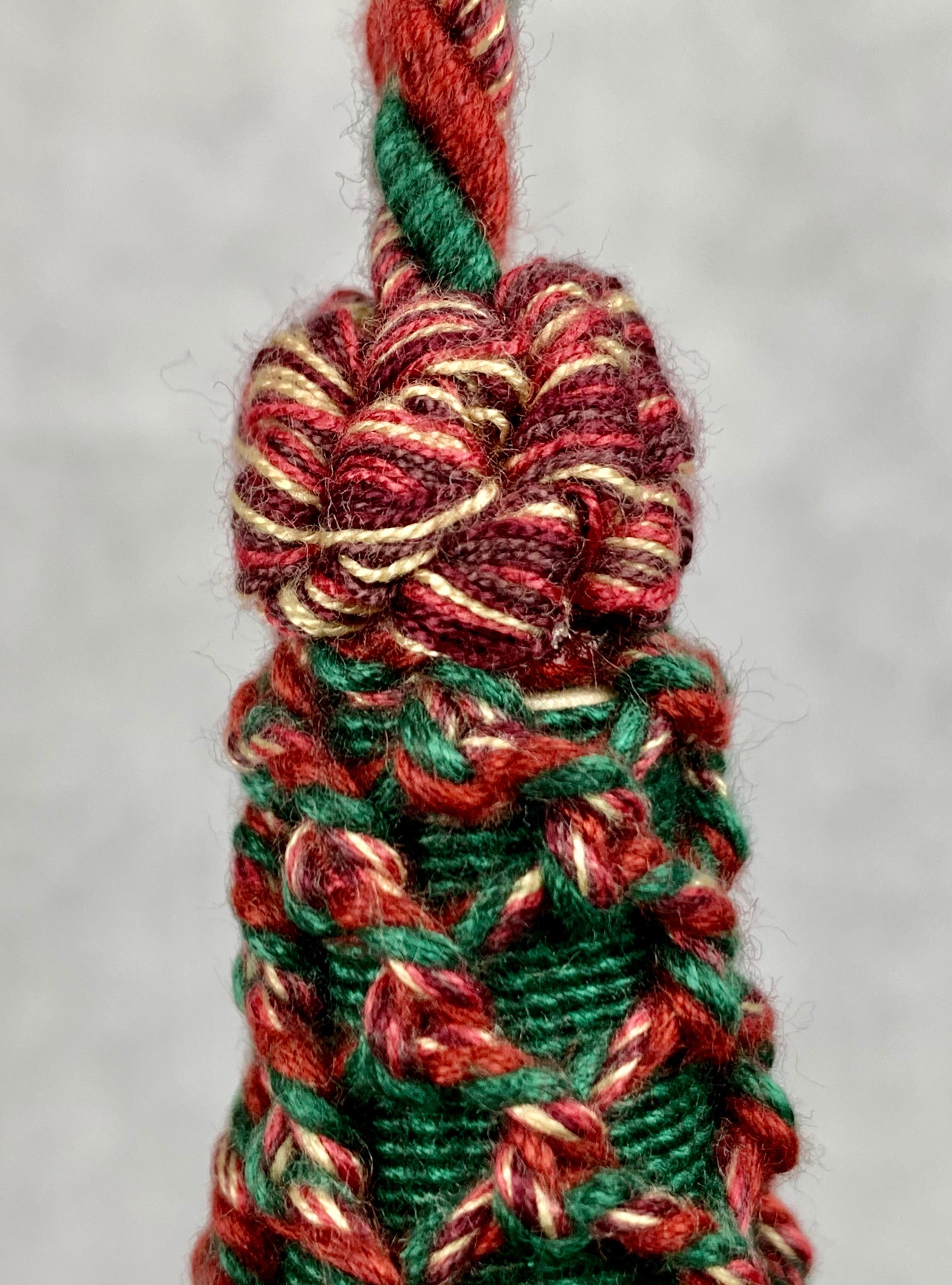 Louis XVI Large Gland Clé (Key Tassel) Red/Green by Houlés Passementerie of Paris