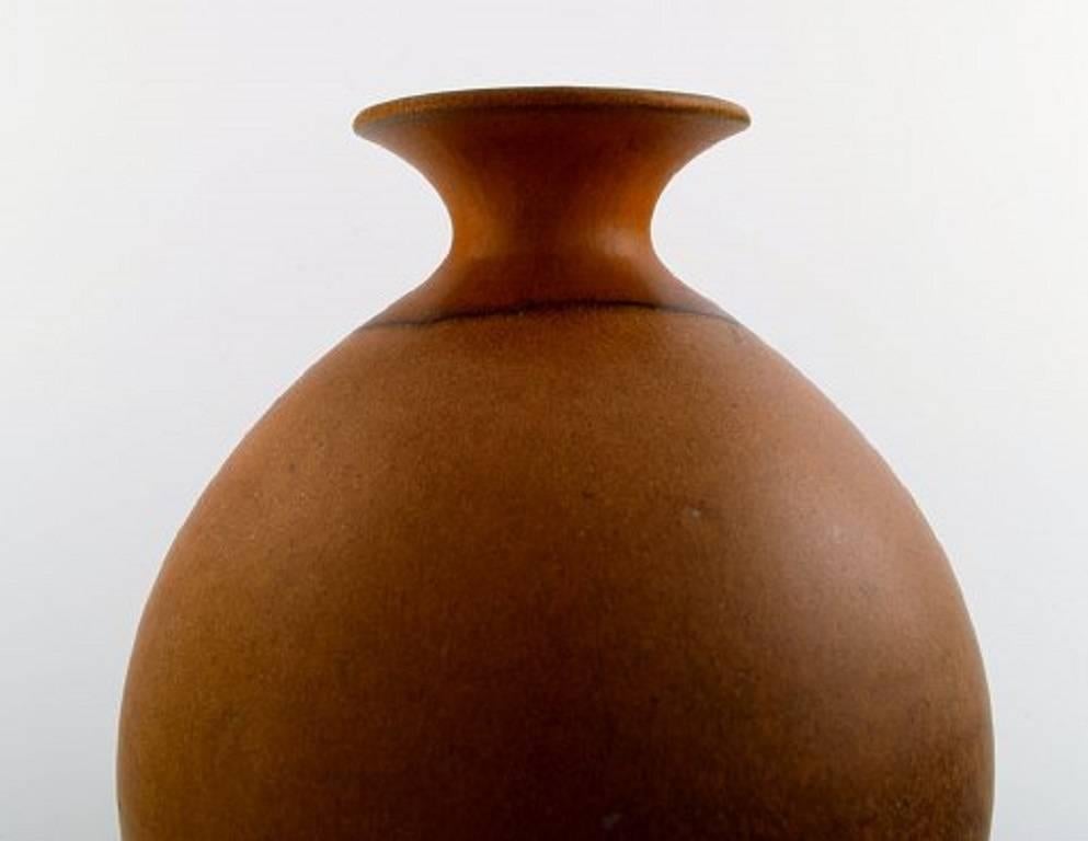 Scandinavian Modern Large Kähler, Denmark, Glazed Stoneware Floor Vase