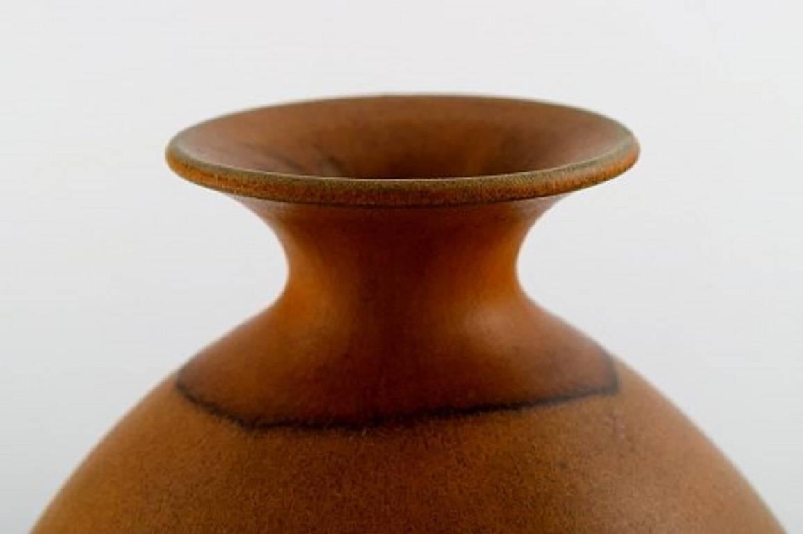 Large Kähler, Denmark, Glazed Stoneware Floor Vase In Excellent Condition In Copenhagen, DK