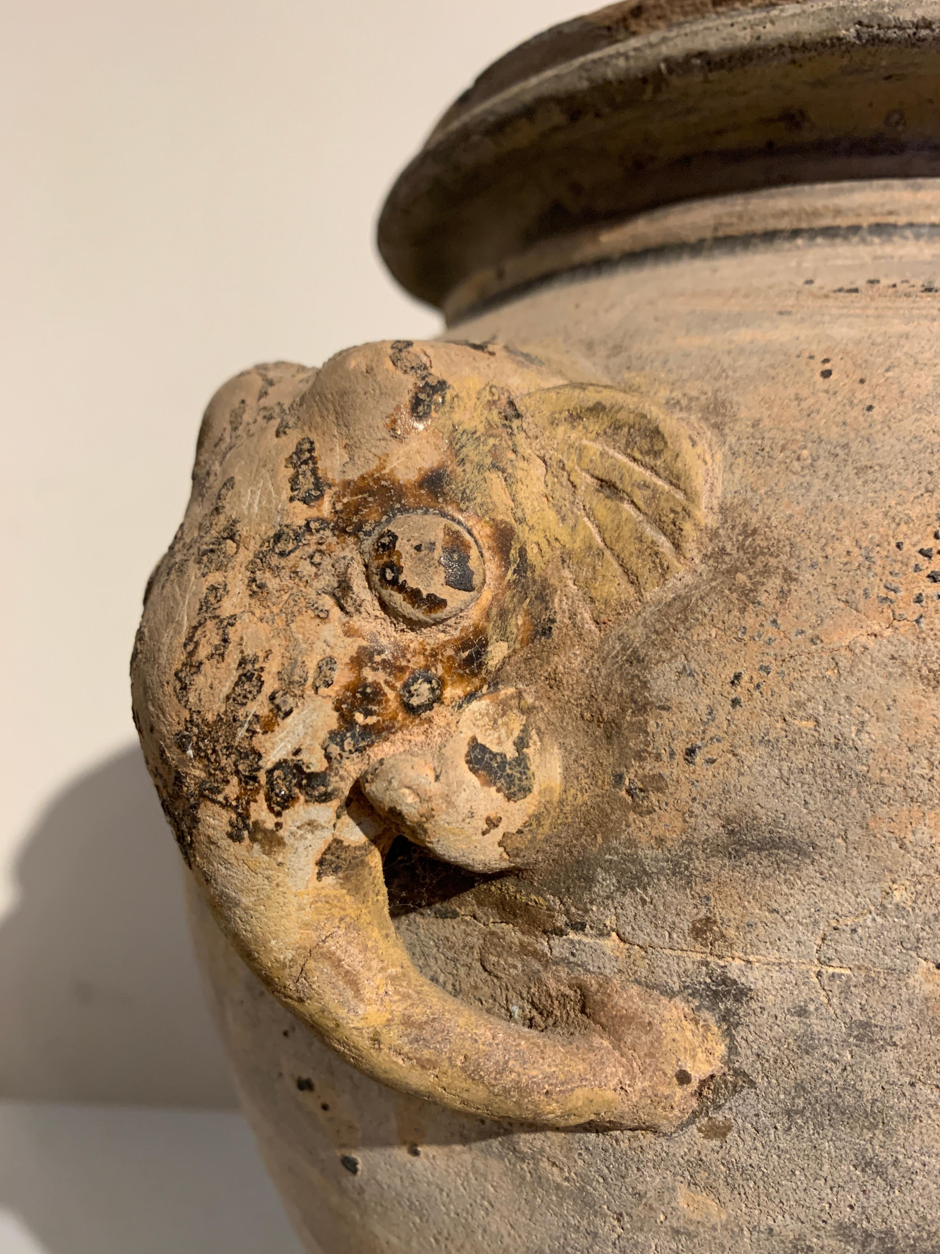 Large Khmer Pottery Vessel with Elephant Head and Tail, 16th Century, Cambodia 1