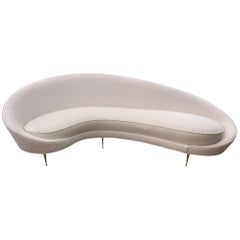 Large Kidney Shape Sofa by Federico Munari, Italy 1950s