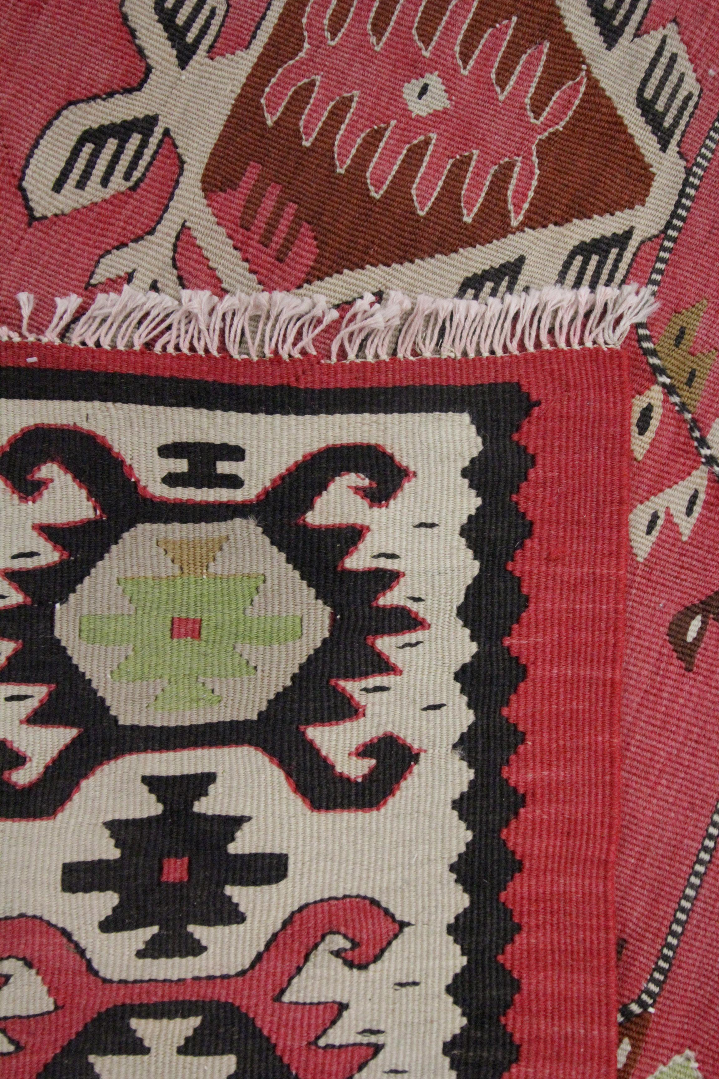 Large Kilim, Rust Antique Rugs Handwoven Carpet Traditional Kilim Rug 2