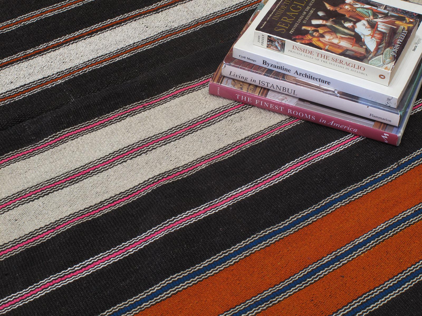 Large Kilim with Vertical Stripes 'DK-114-54' In Good Condition For Sale In New York, NY