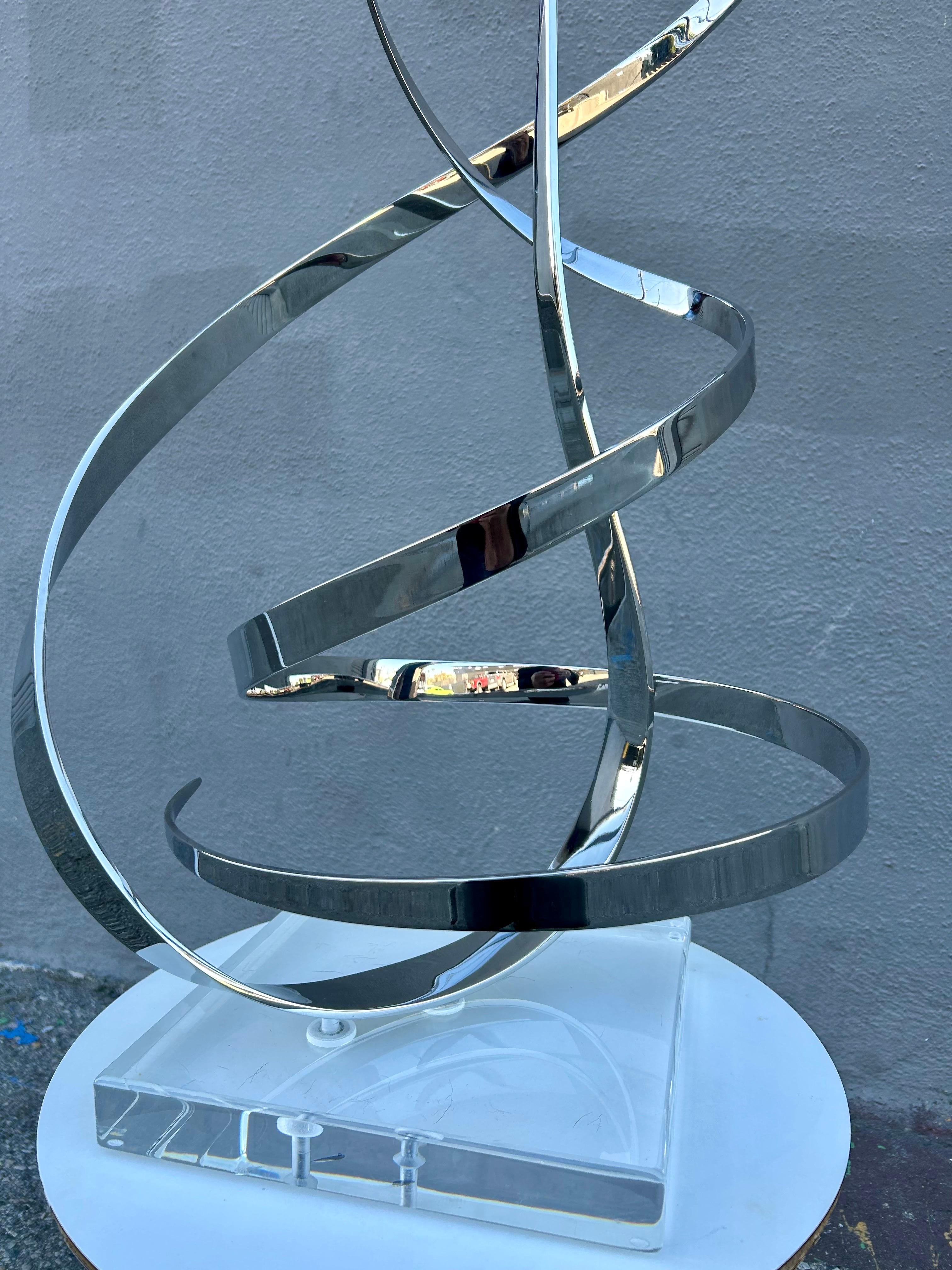 Fait main Grande sculpture cinétique de George Beckman 1993