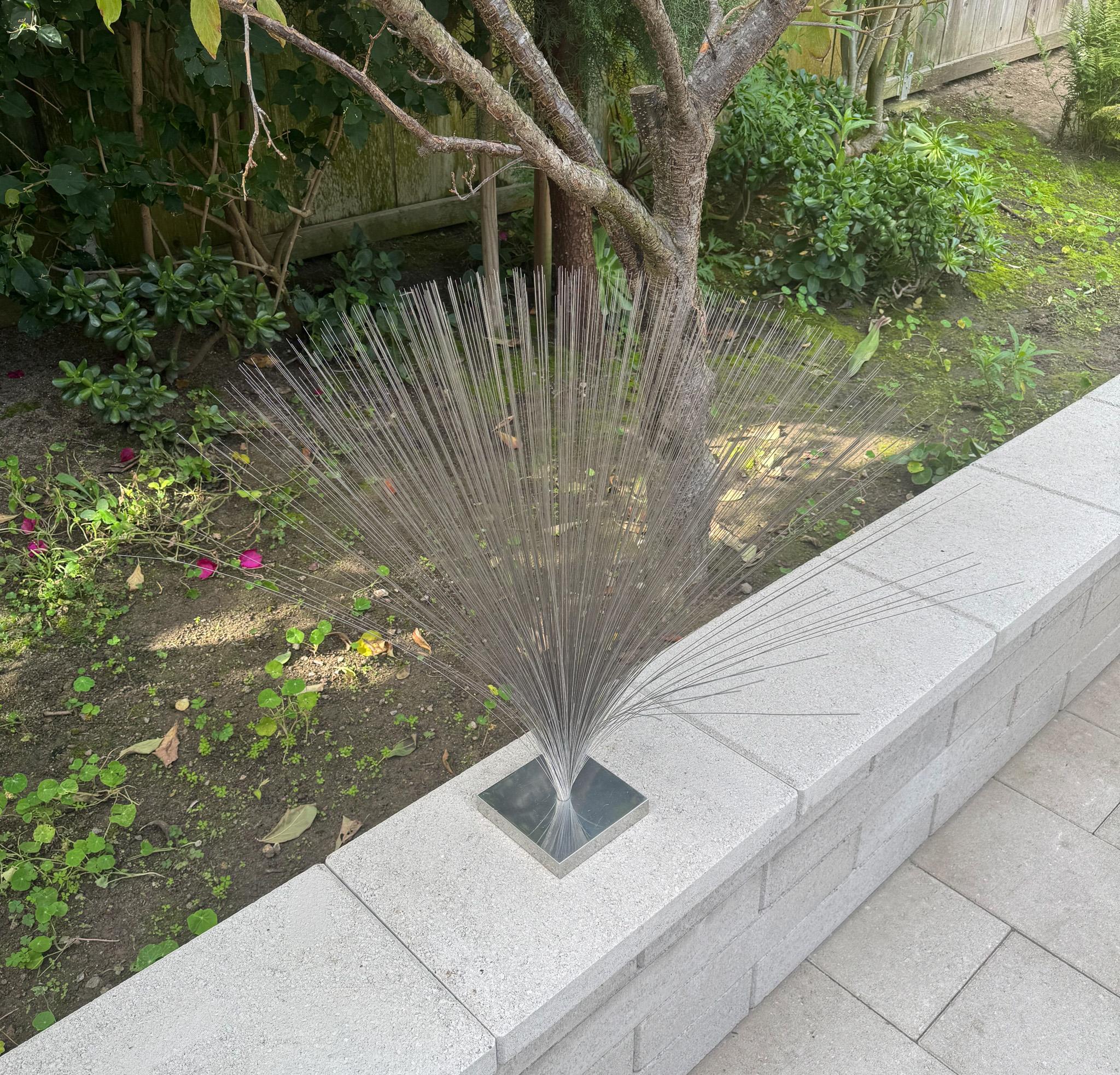 Aluminum Large Kinetic Spray Sculpture in the style of Harry Bertoia, c.1970 For Sale