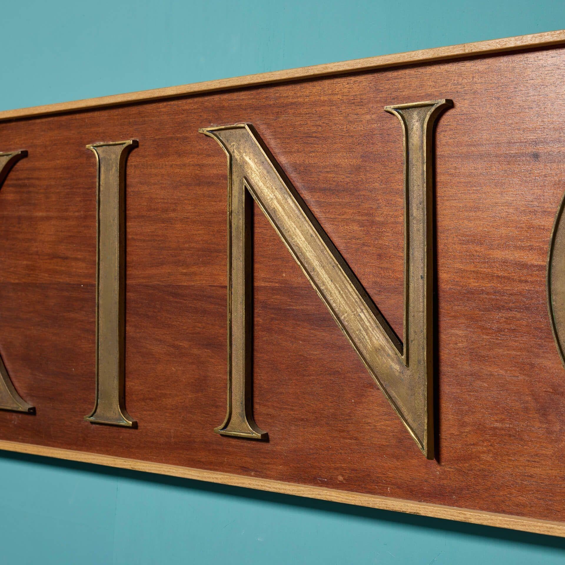 Large Reclaimed ‘King’ Wall Hanging Sign In Good Condition For Sale In Wormelow, Herefordshire