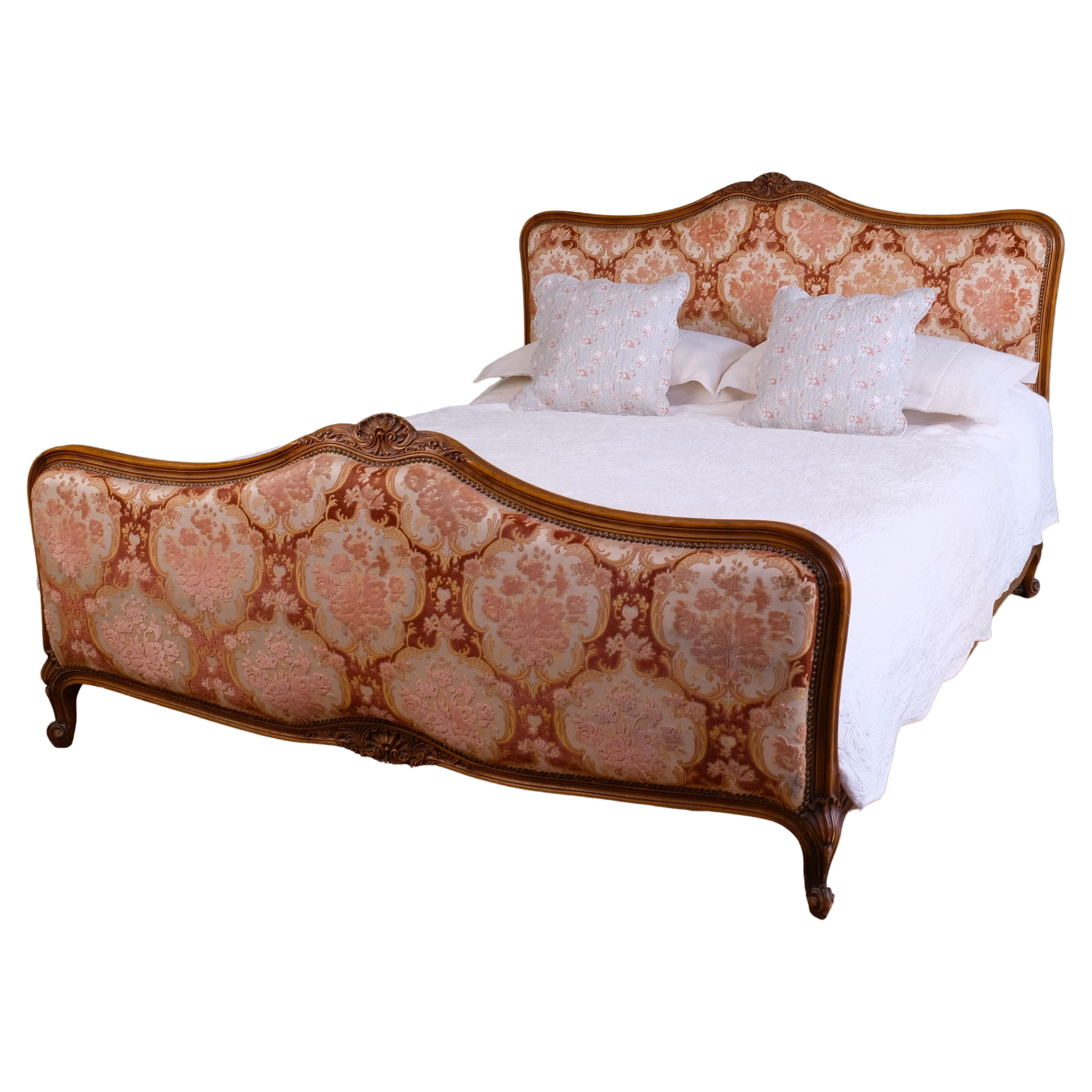 Large Kingsize, Small Superking Antique Upholstered Bed For Sale