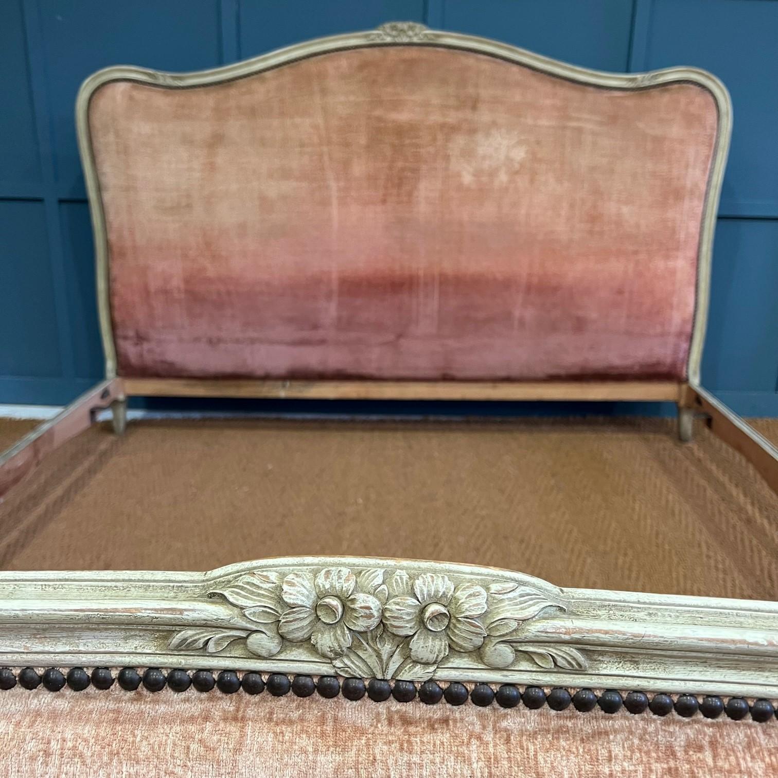French Provincial Large Kingsize / Small Superking French Antique Colour Washed Bed