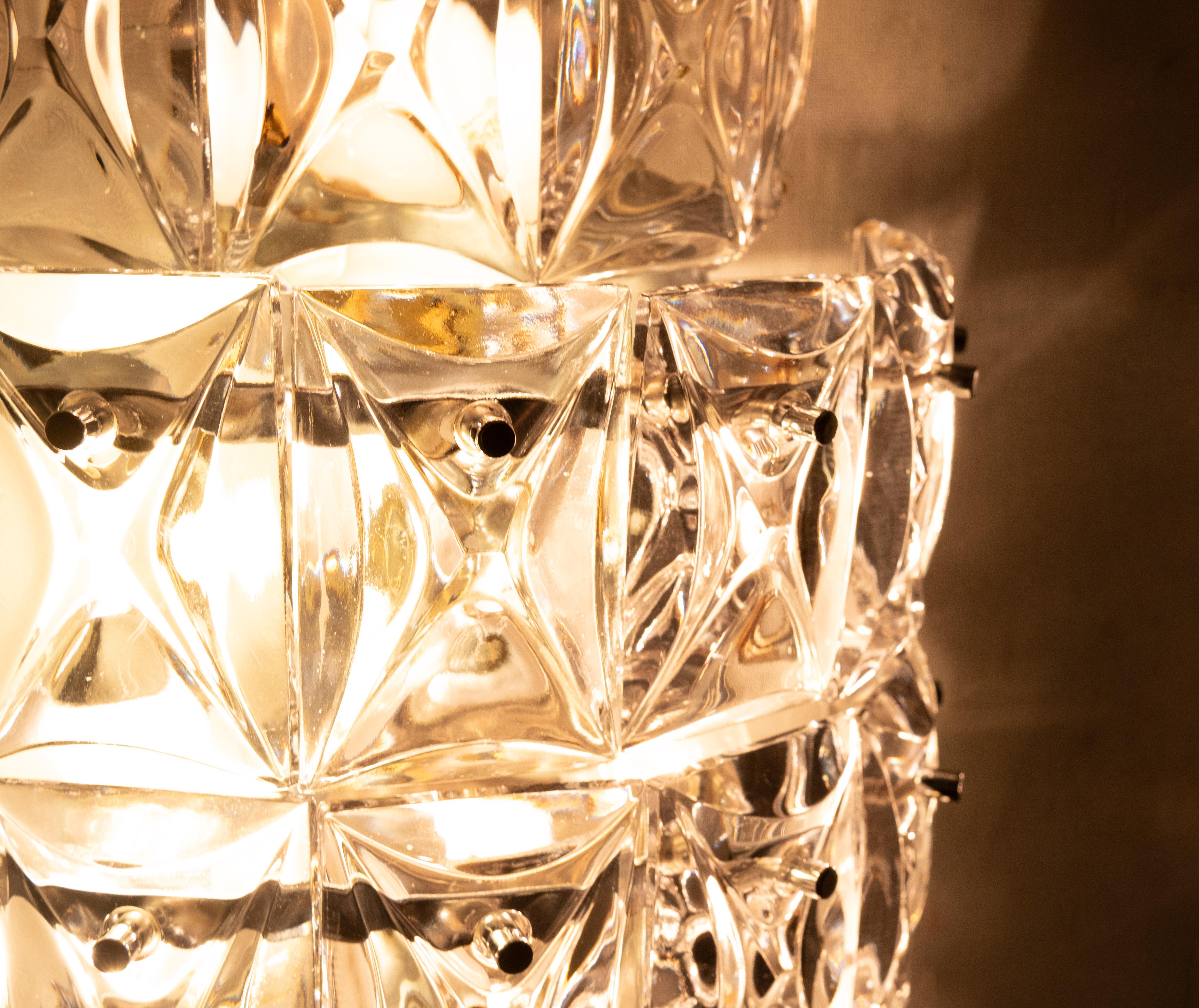 Große Kinkeldy Chrystal Glass Wandlampen 1970er Jahre Deutschland im Angebot 5