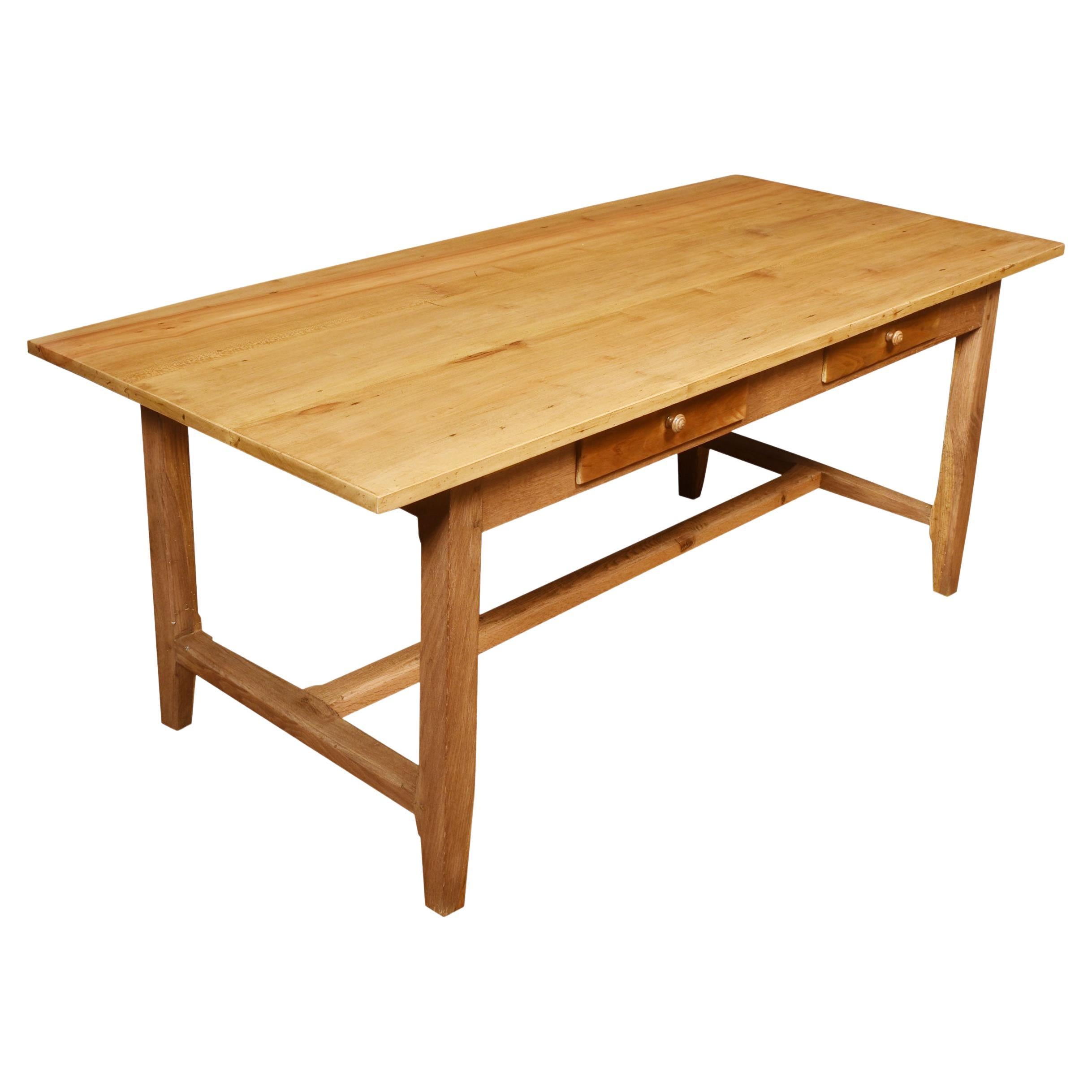 Large Kitchen Dining Refectory Table For Sale