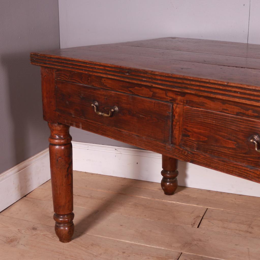 19th Century Large Kitchen Preparation Table For Sale