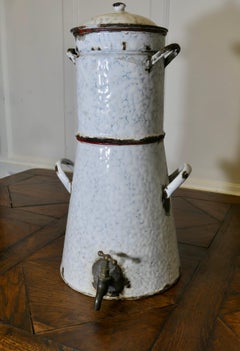 Large Kitchen Range Enamel Coffee Urn Samovar