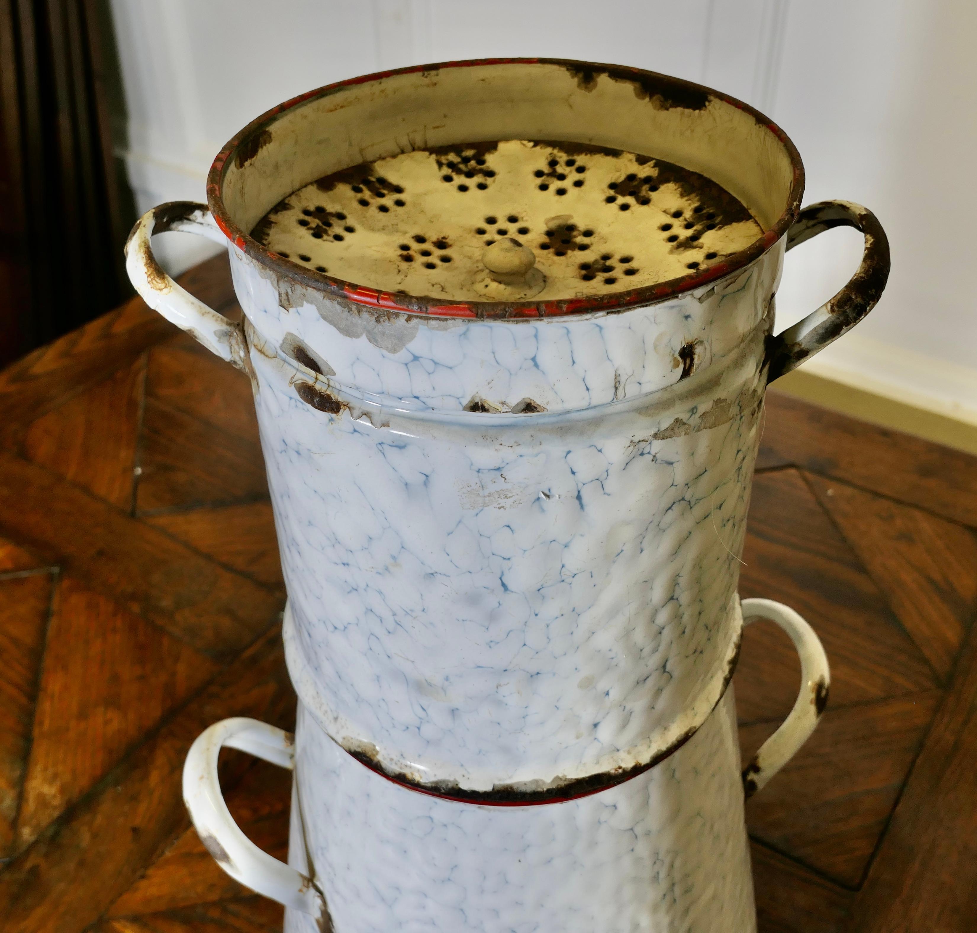 Large Kitchen Range Enamel Coffee Urn Samovar 1