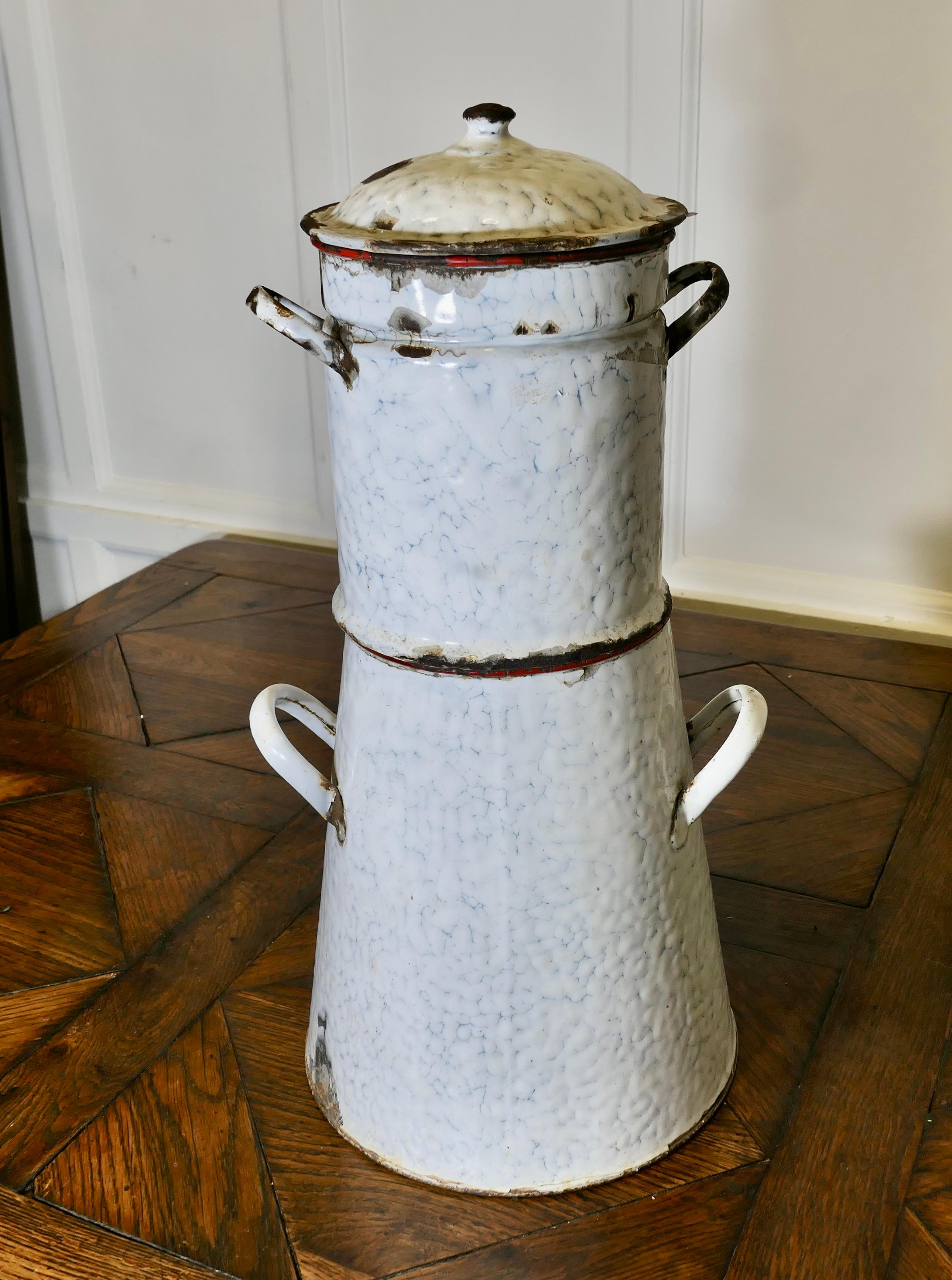 Large Kitchen Range Enamel Coffee Urn Samovar 4
