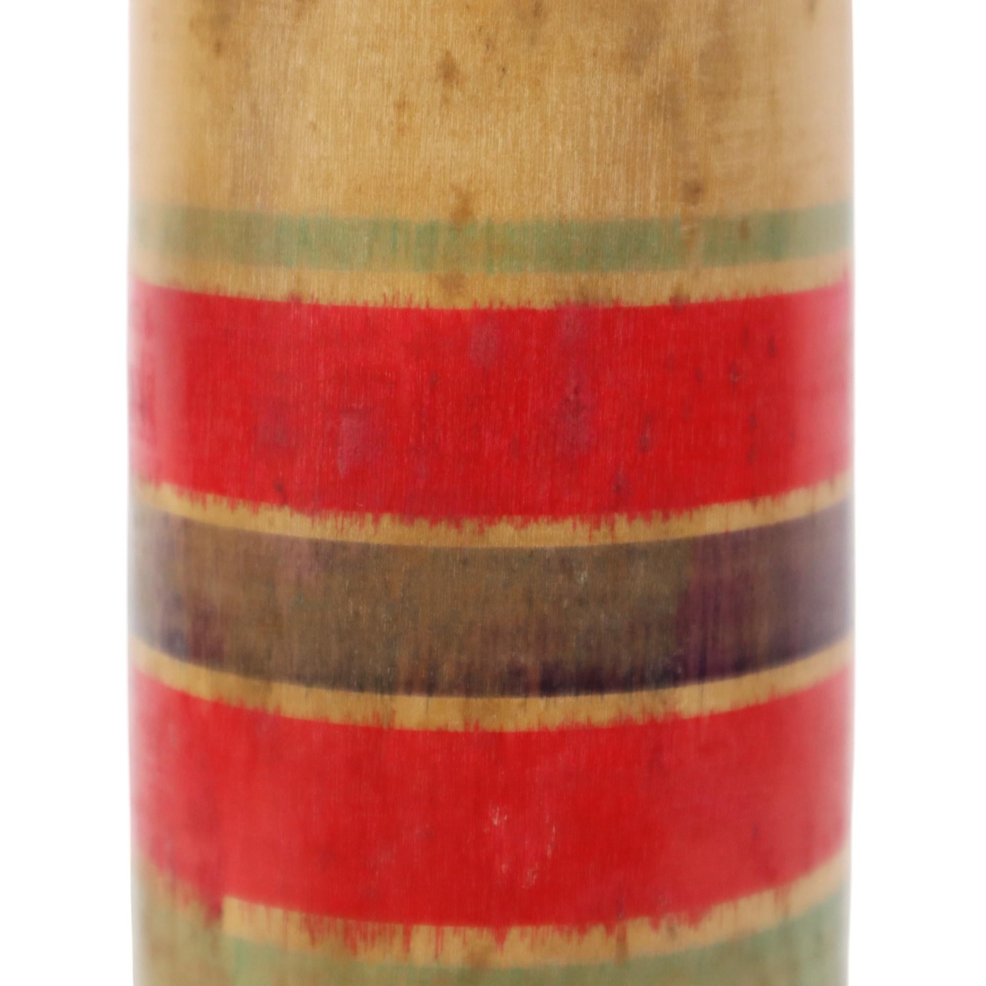 Large Kokeshi Doll XL Size Hand Painted Wood Japan Showa 48cm For Sale 5