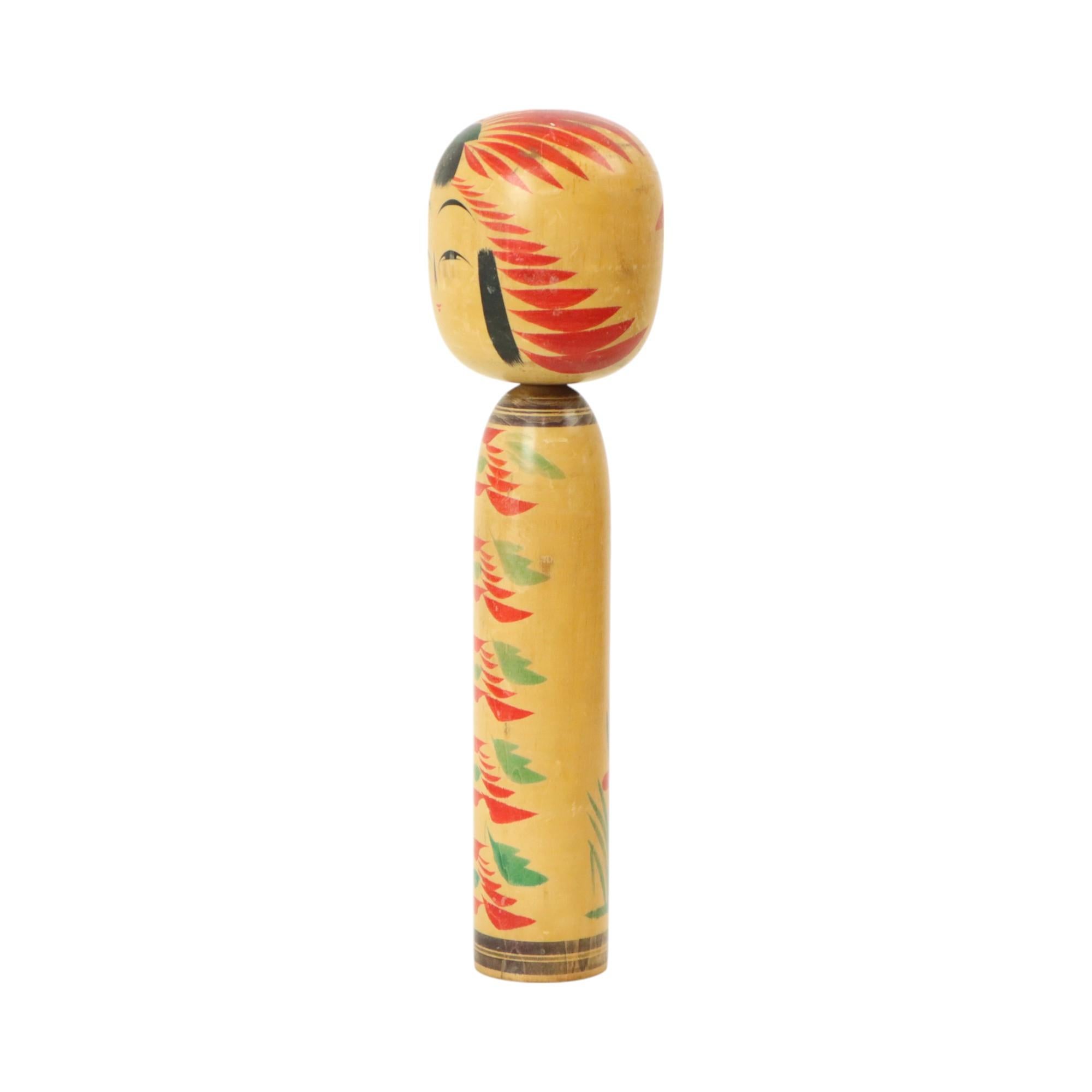 Late 20th Century Large Kokeshi Doll XL Size Wood Japan Showa Period 38cm For Sale