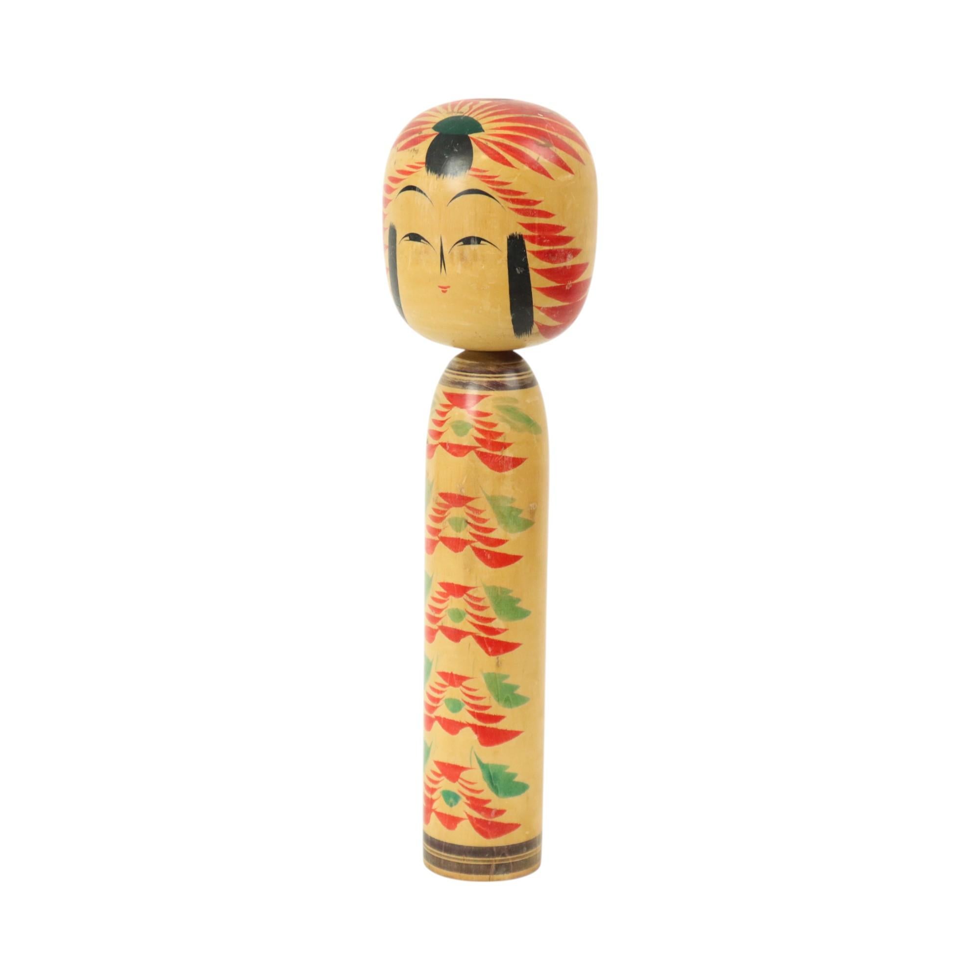 Large Kokeshi Doll XL Size Wood Japan Showa Period 38cm For Sale 1