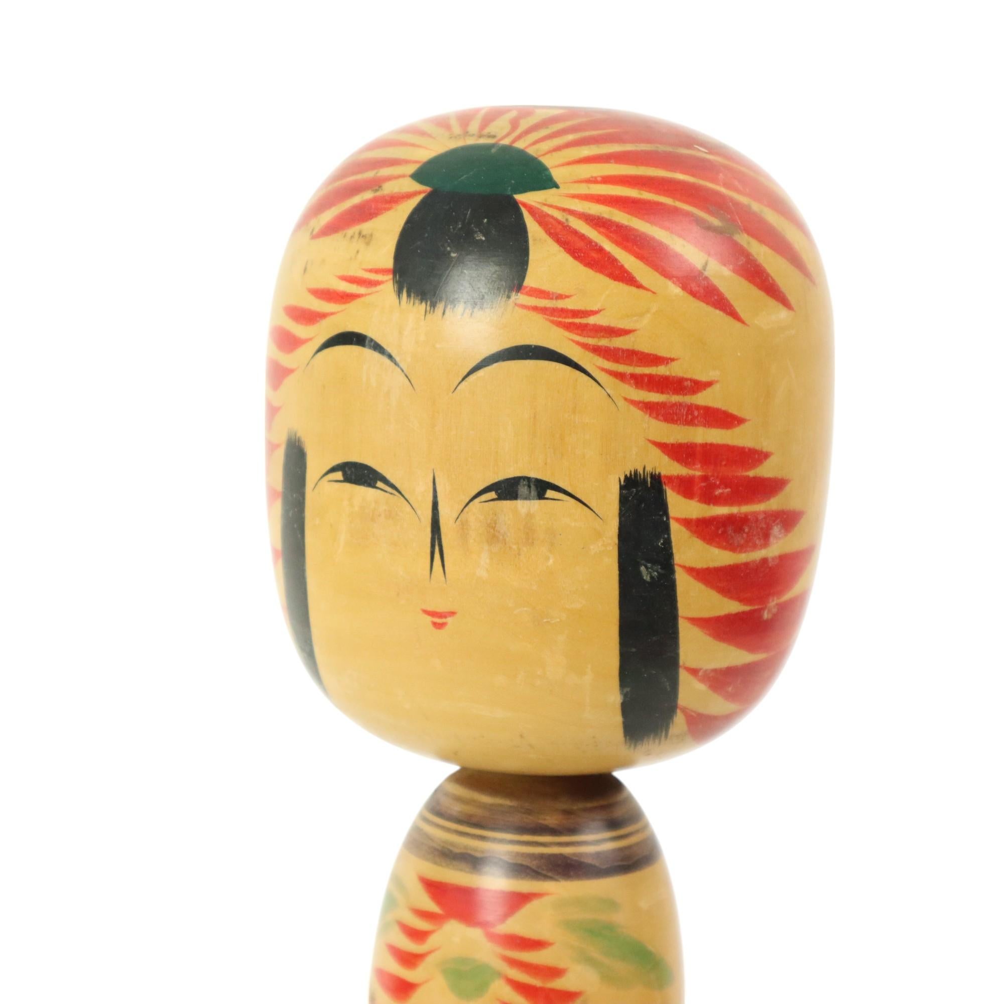 Large Kokeshi Doll XL Size Wood Japan Showa Period 38cm For Sale 2