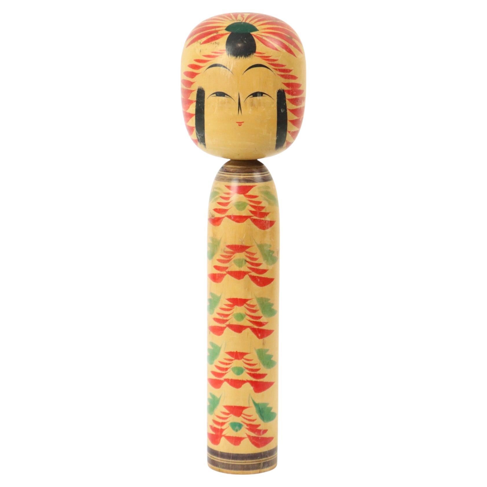 Large Kokeshi Doll XL Size Wood Japan Showa Period 38cm