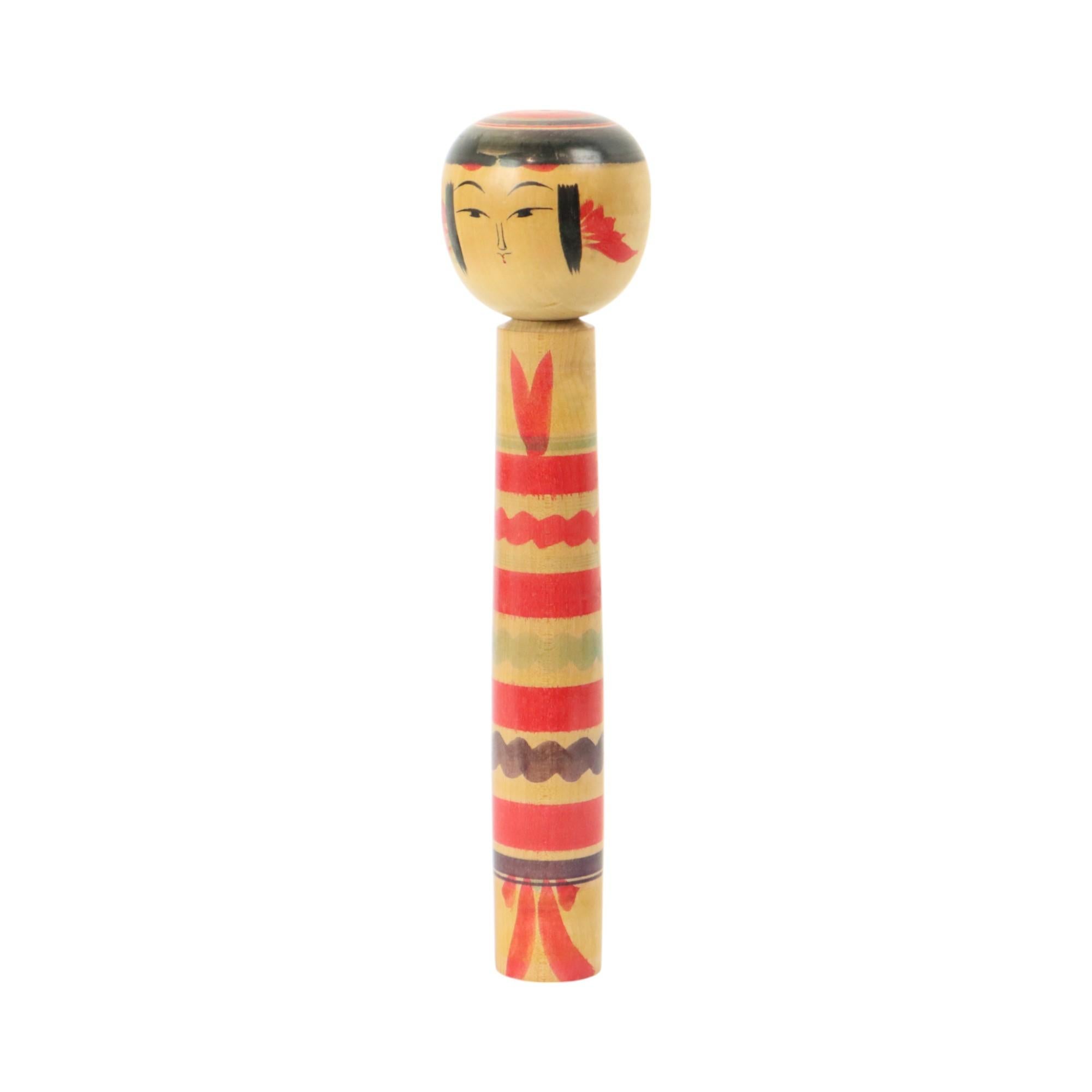 Large Kokeshi Doll XL Solid Wood Japan Showa Period 37cm For Sale 1