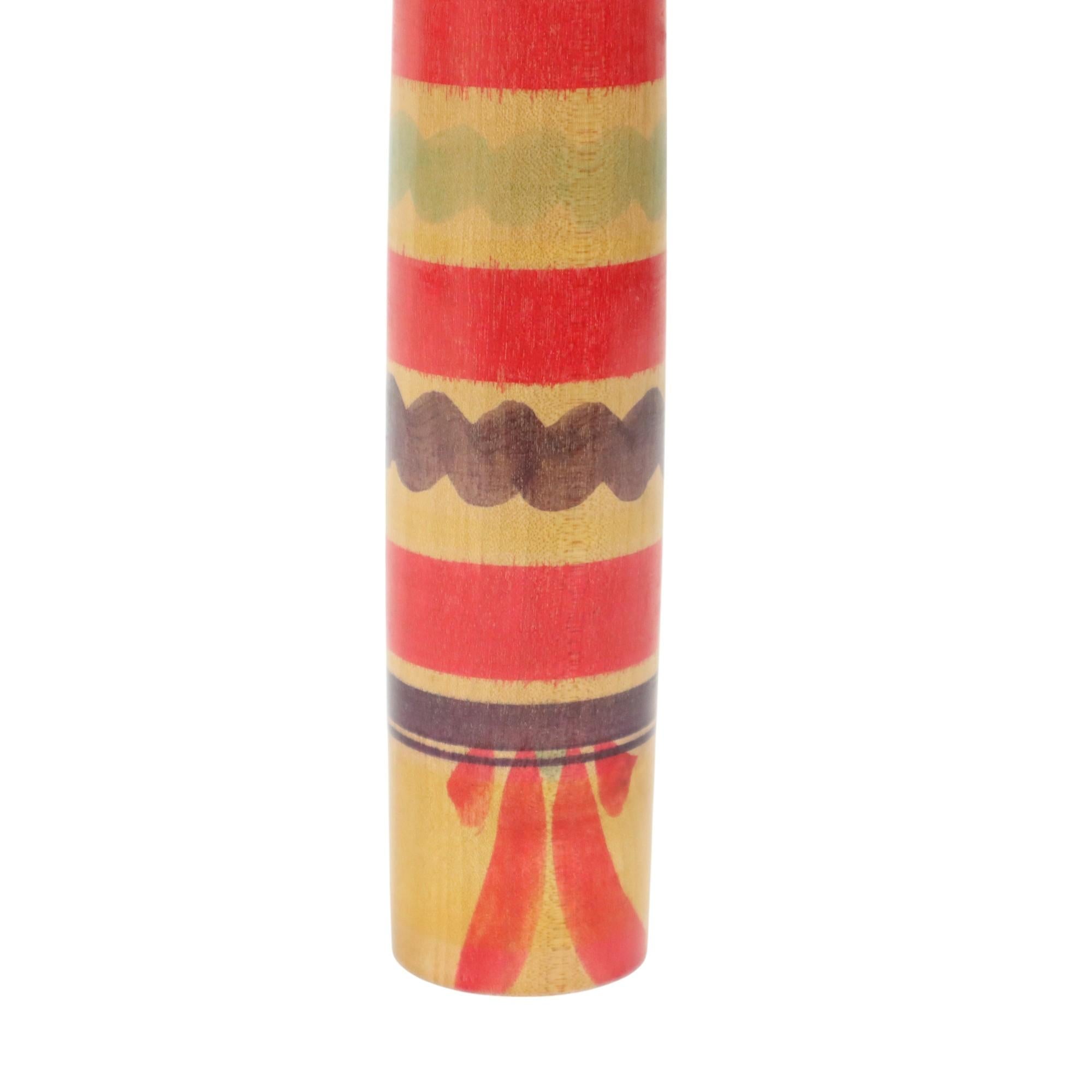 Large Kokeshi Doll XL Solid Wood Japan Showa Period 37cm For Sale 4