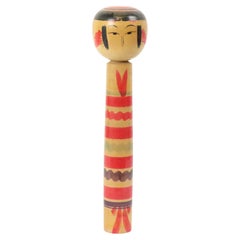 Large Kokeshi Doll XL Solid Wood Japan Showa Period 37cm
