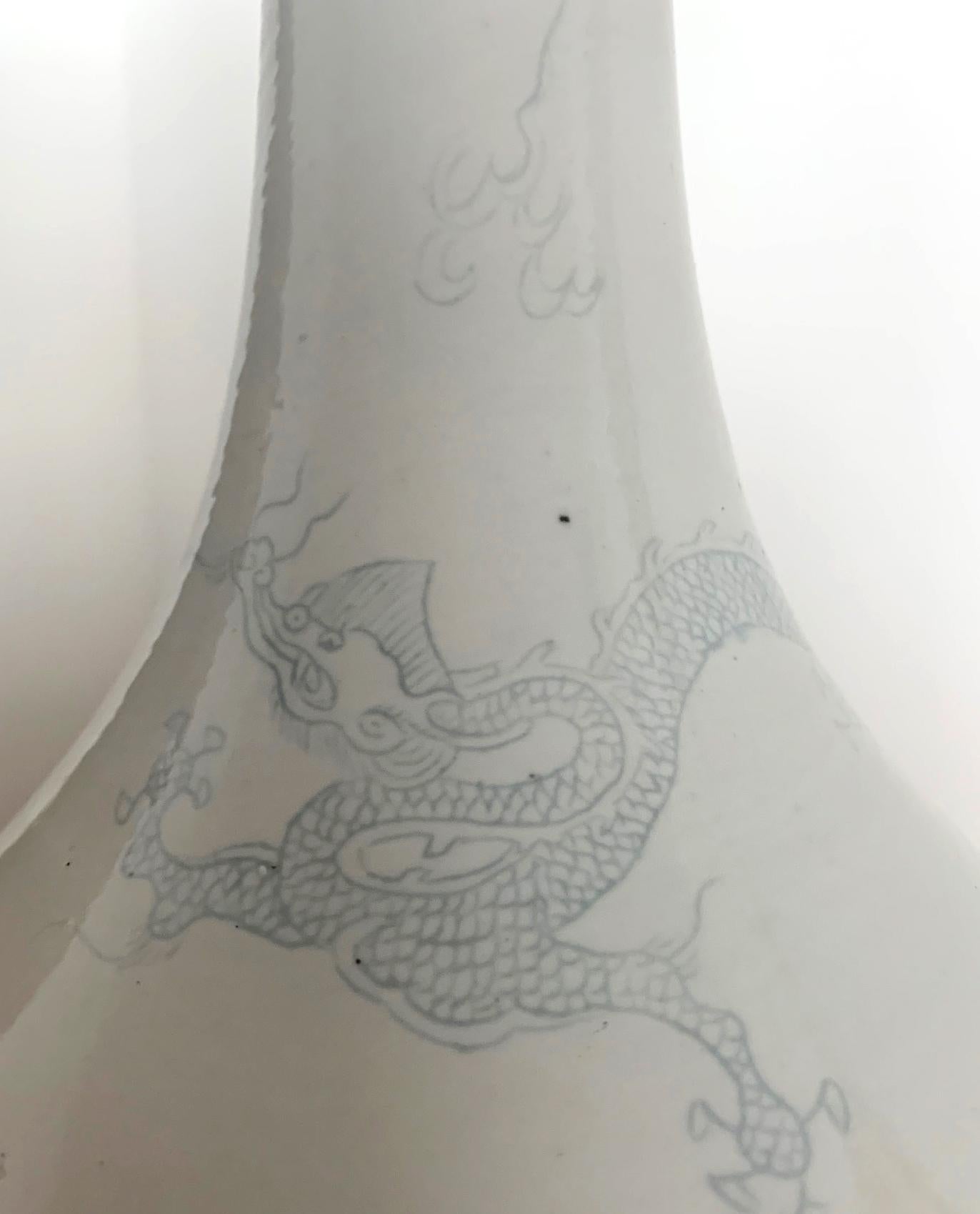 Large Korean White Dragon Vase Joseon Period 2