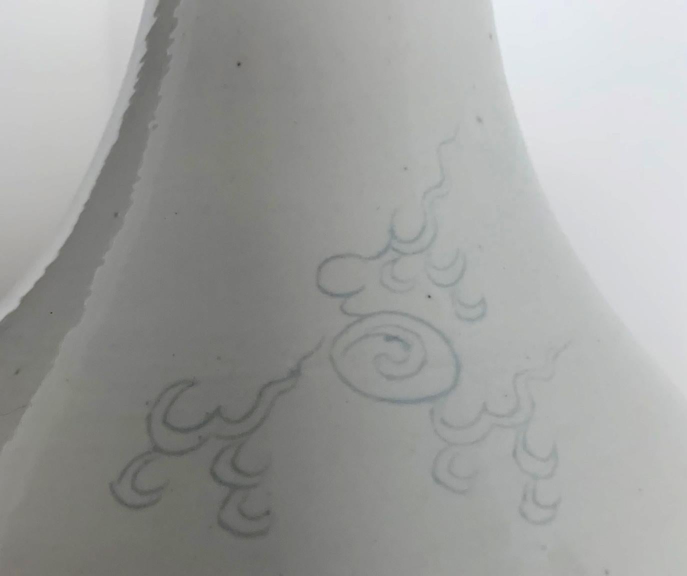Large Korean White Dragon Vase Joseon Period 3