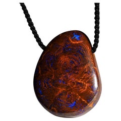 Large Koroit Boulder Opal Lighting Necklace on a Cord