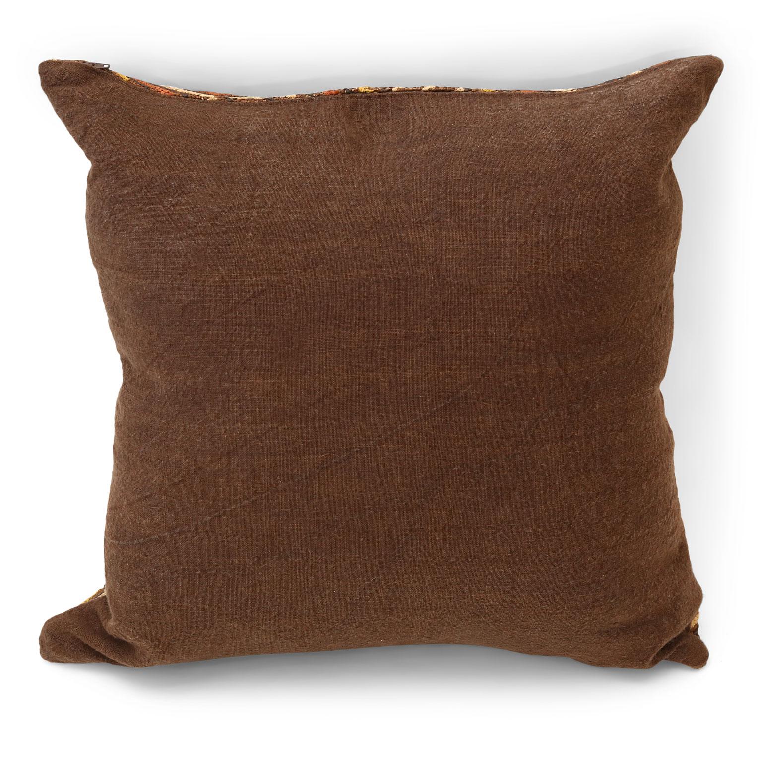 Hand-Woven Large Kuba Cloth Cushion