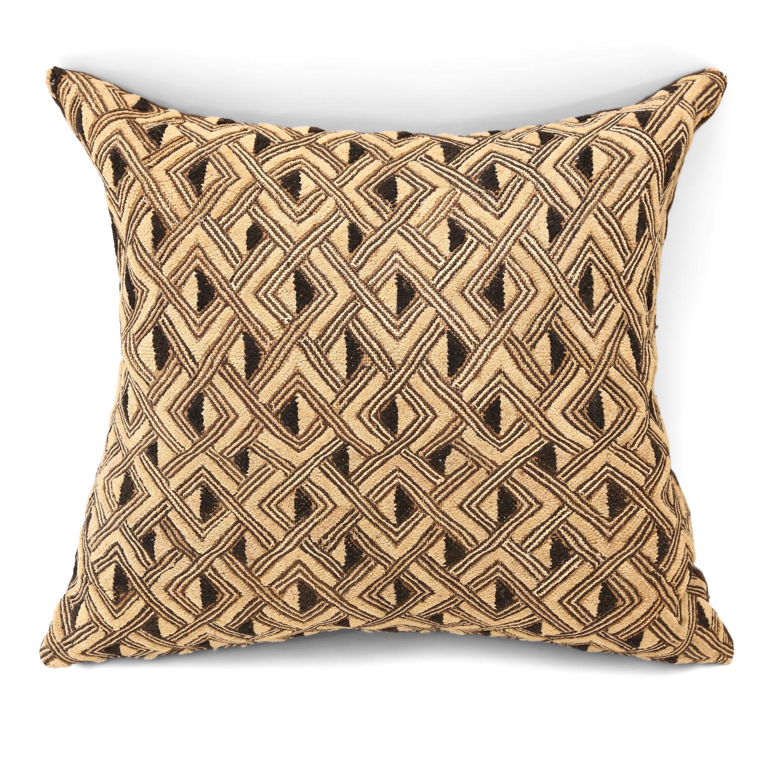 Feathers Large Kuba Cloth Cushion