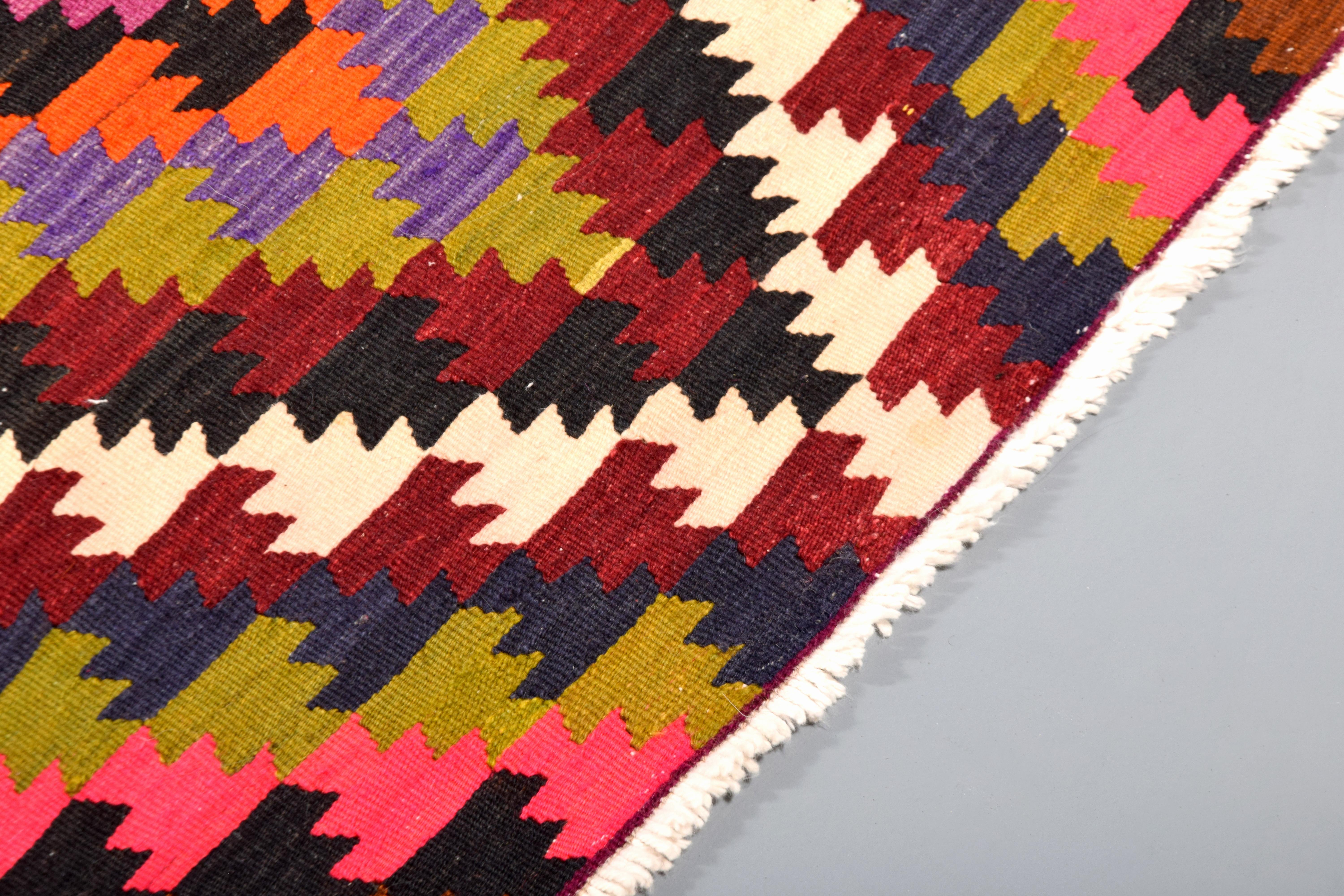 Large Kurdish Kilim Runner Rug, 132
