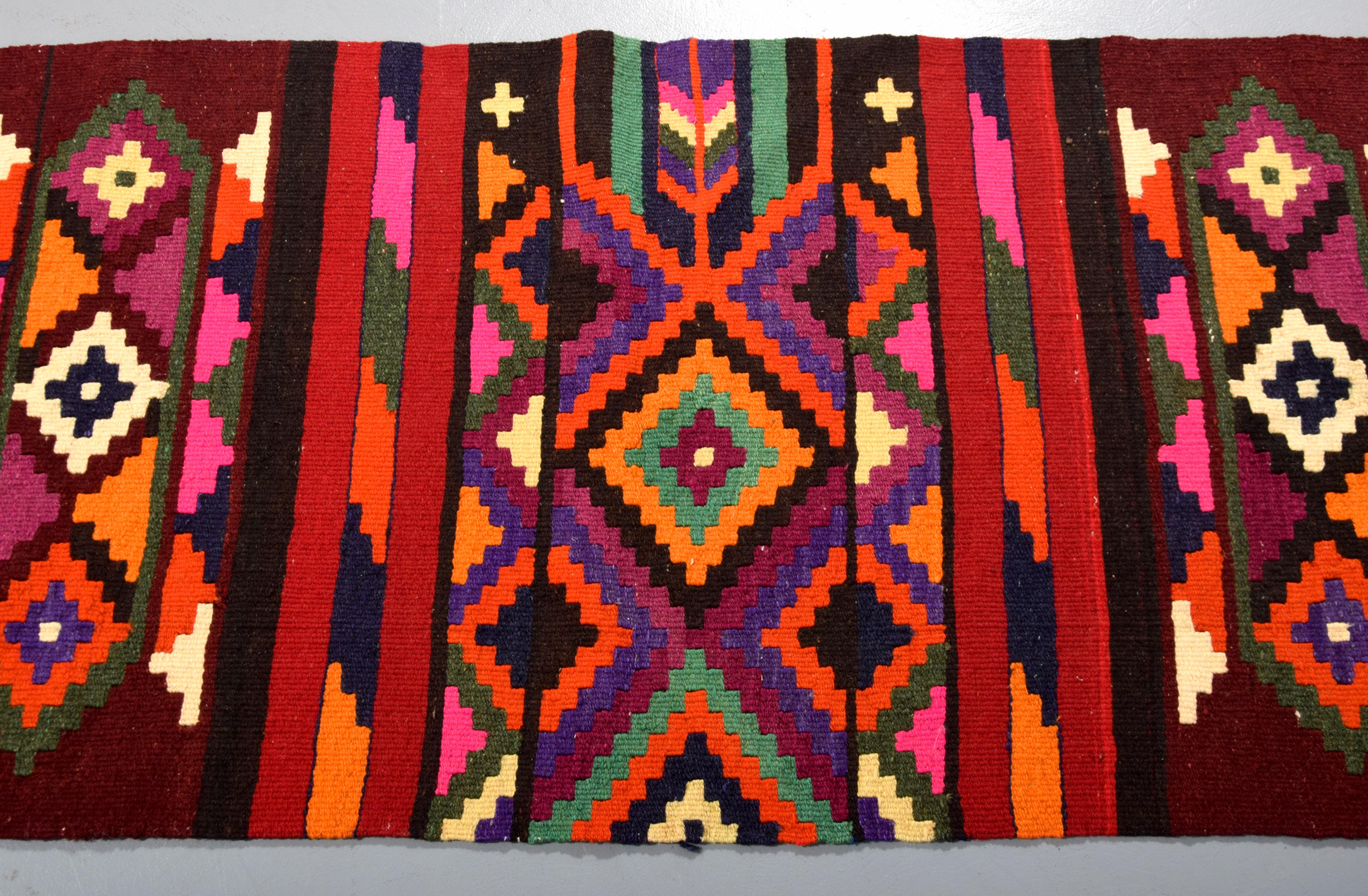 20th Century Large Kurdish Kilim Runner Rug, 152