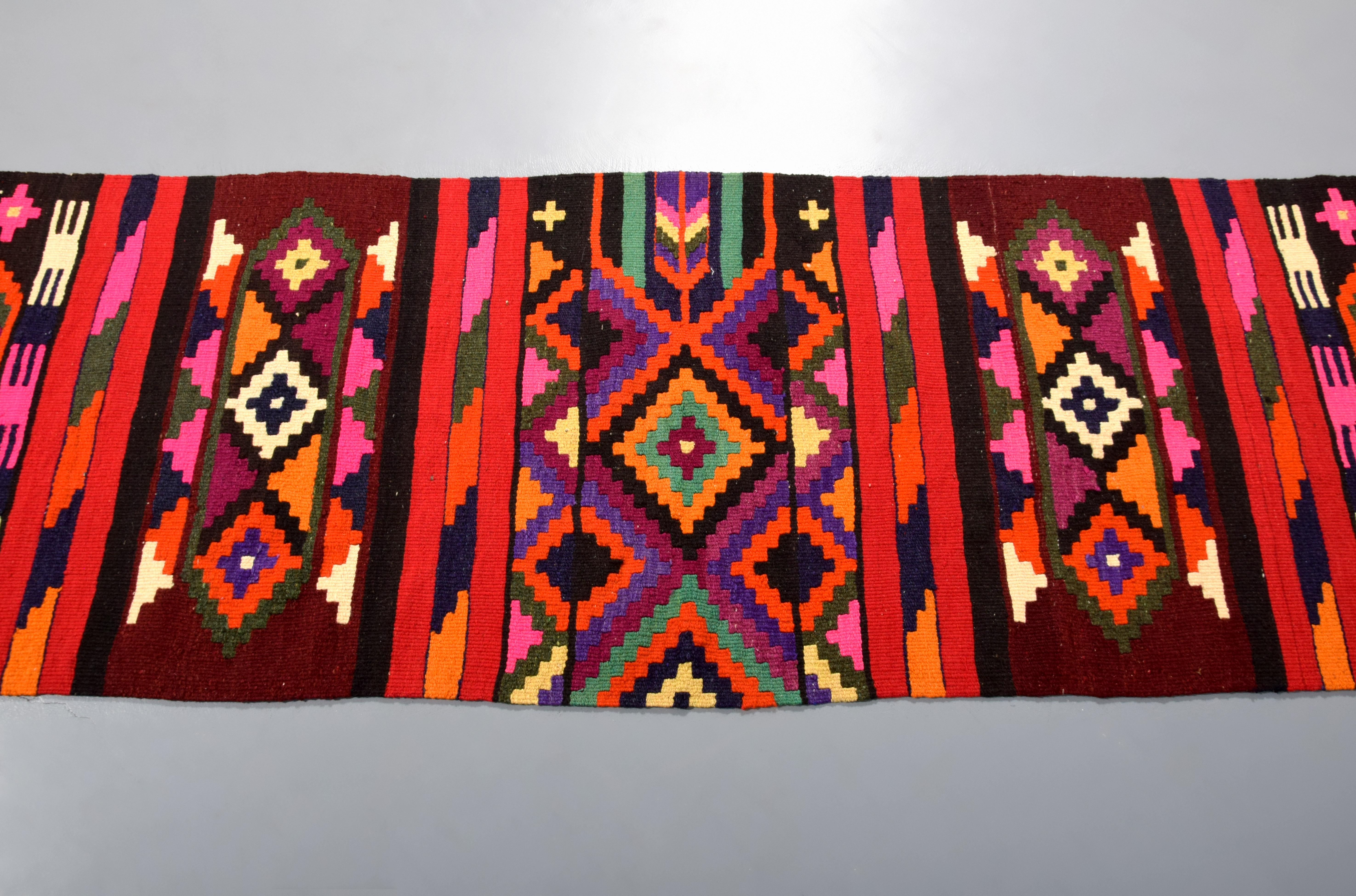 20th Century Large Kurdish Kilim Runner Rug, 157
