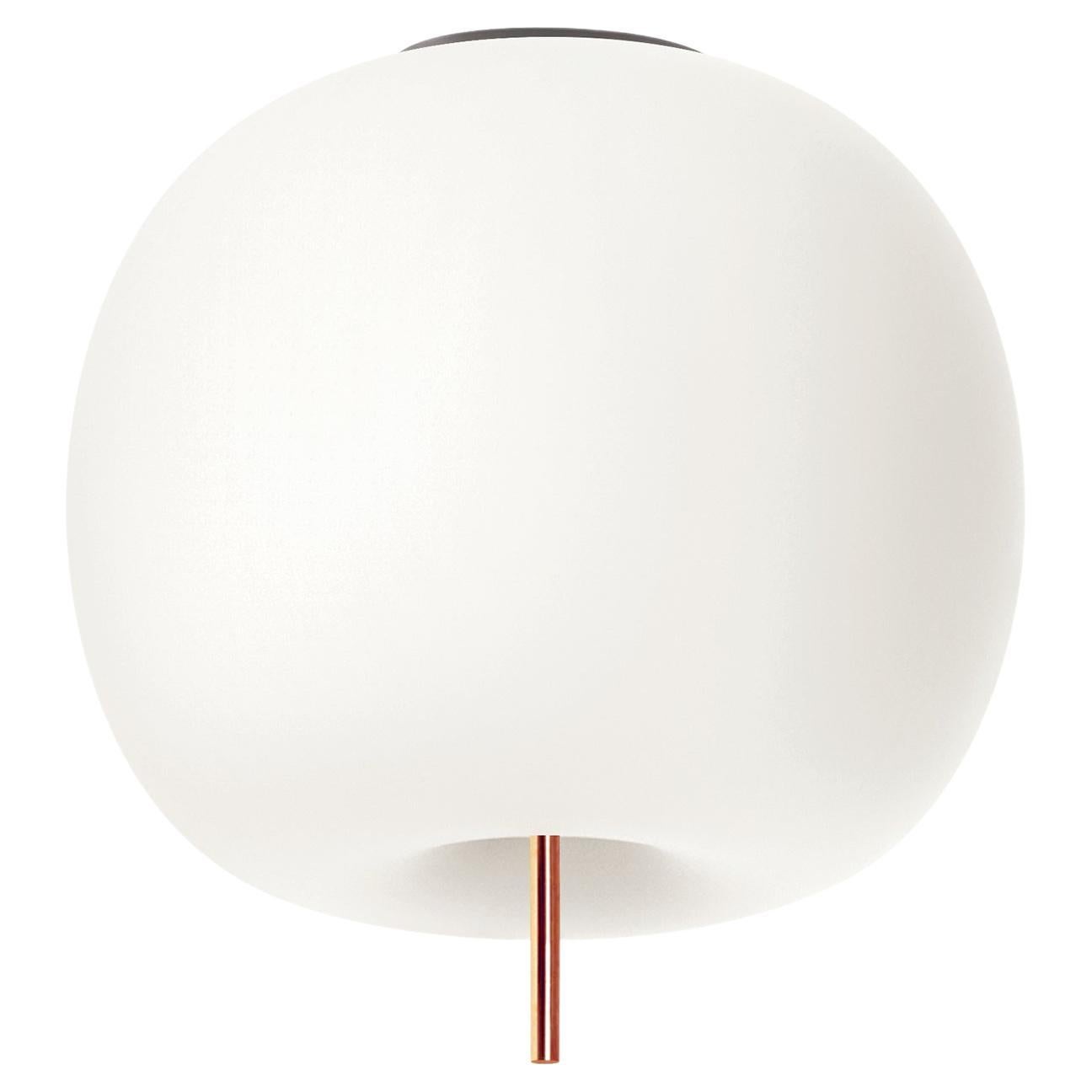Large 'Kushi XL' Opaline Glass and Copper Ceiling Lamp for KDLN