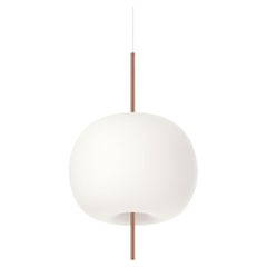 Large 'Kushi' Opaline Glass and Copper Suspension Lamp for KDLN