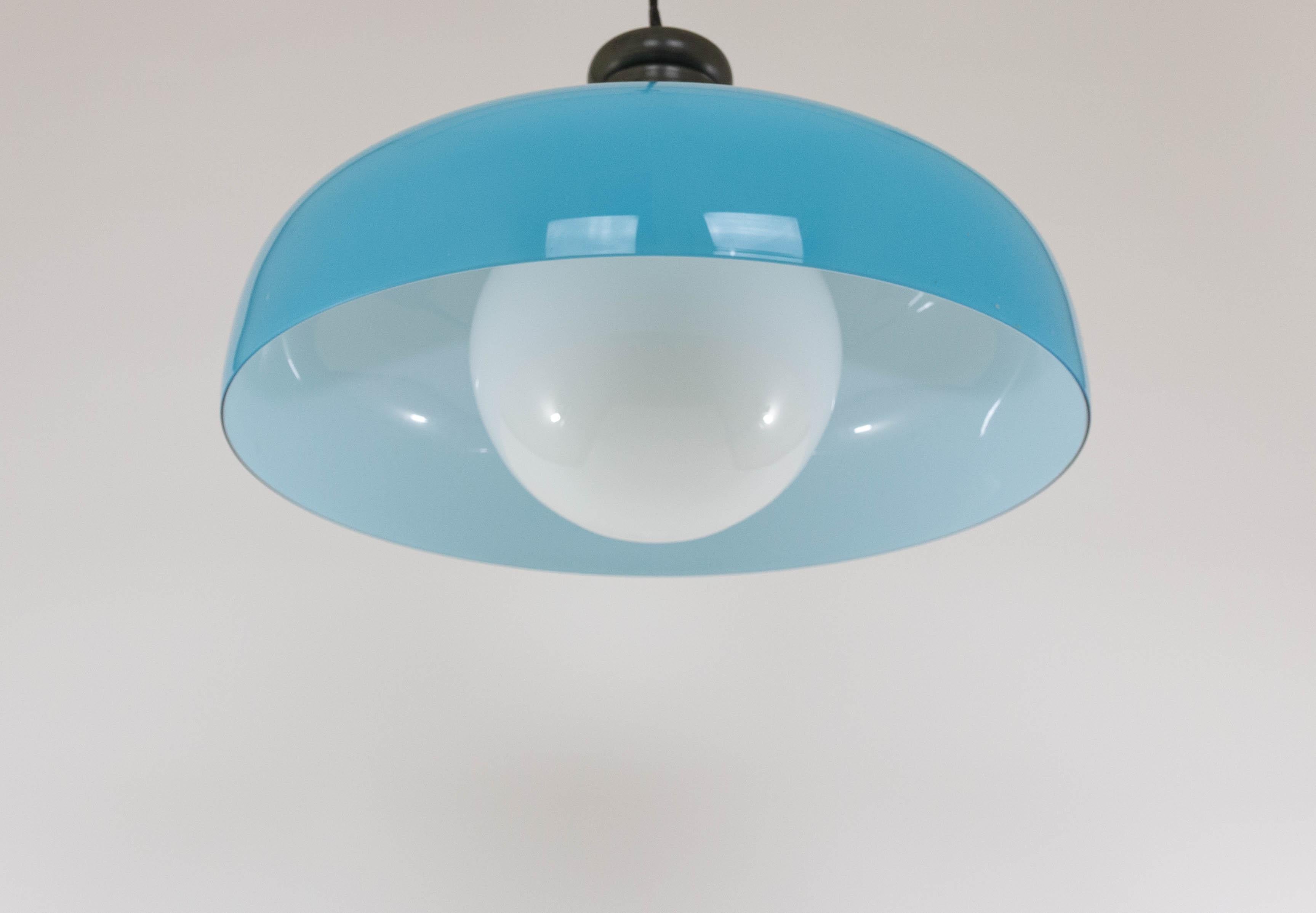 Large L 72 Glass pendant by Alessandro Pianon for Vistosi, 1960s For Sale 1