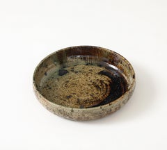 Cuenco bajo grande de cerámica de La Borne, Francia, hacia los años 50-60