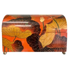 Large Lacquer Hinged Box Trunk, 1980s