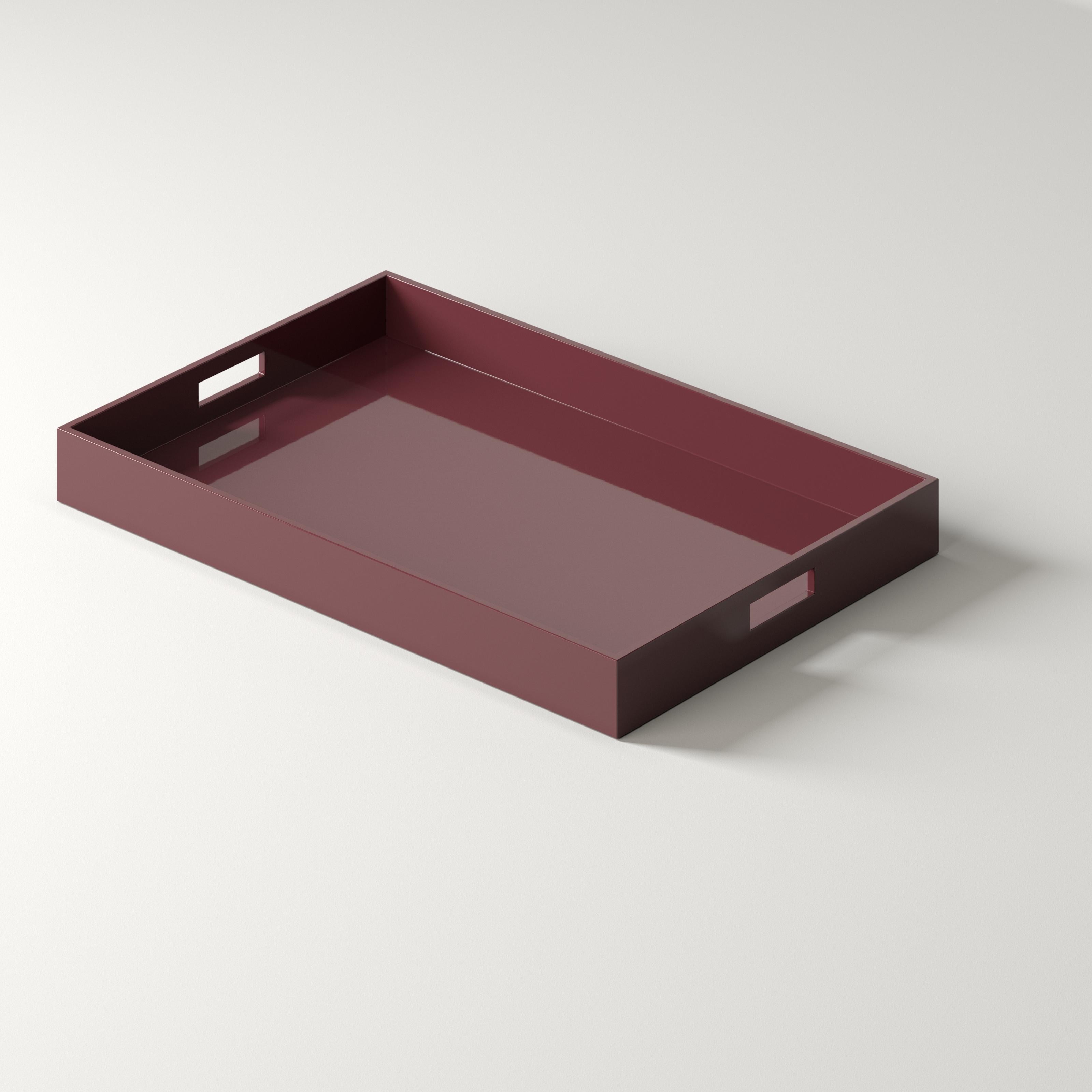 XXIe siècle et contemporain Grand plateau en laque - Noir en vente