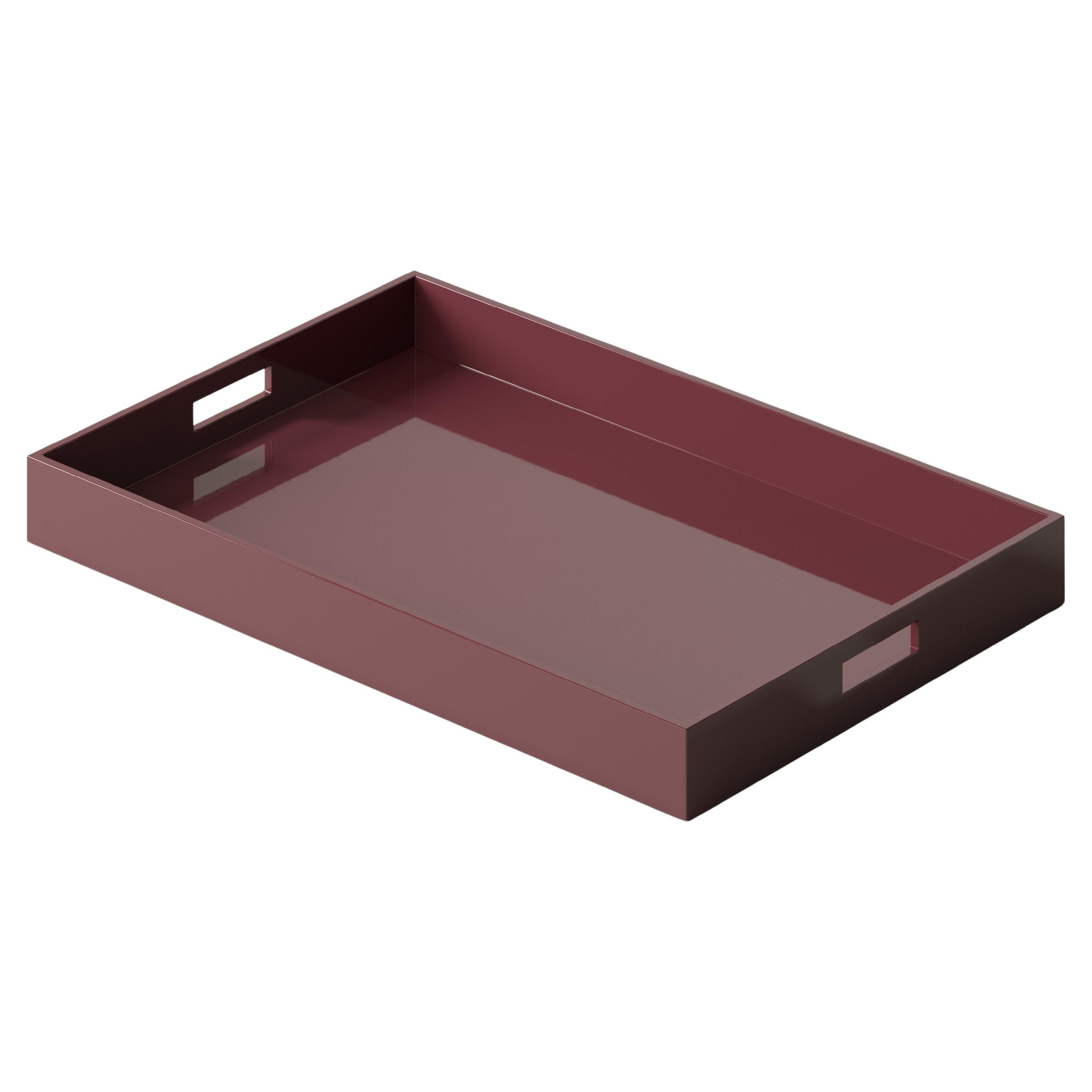 Large Lacquer Tray - Carmine