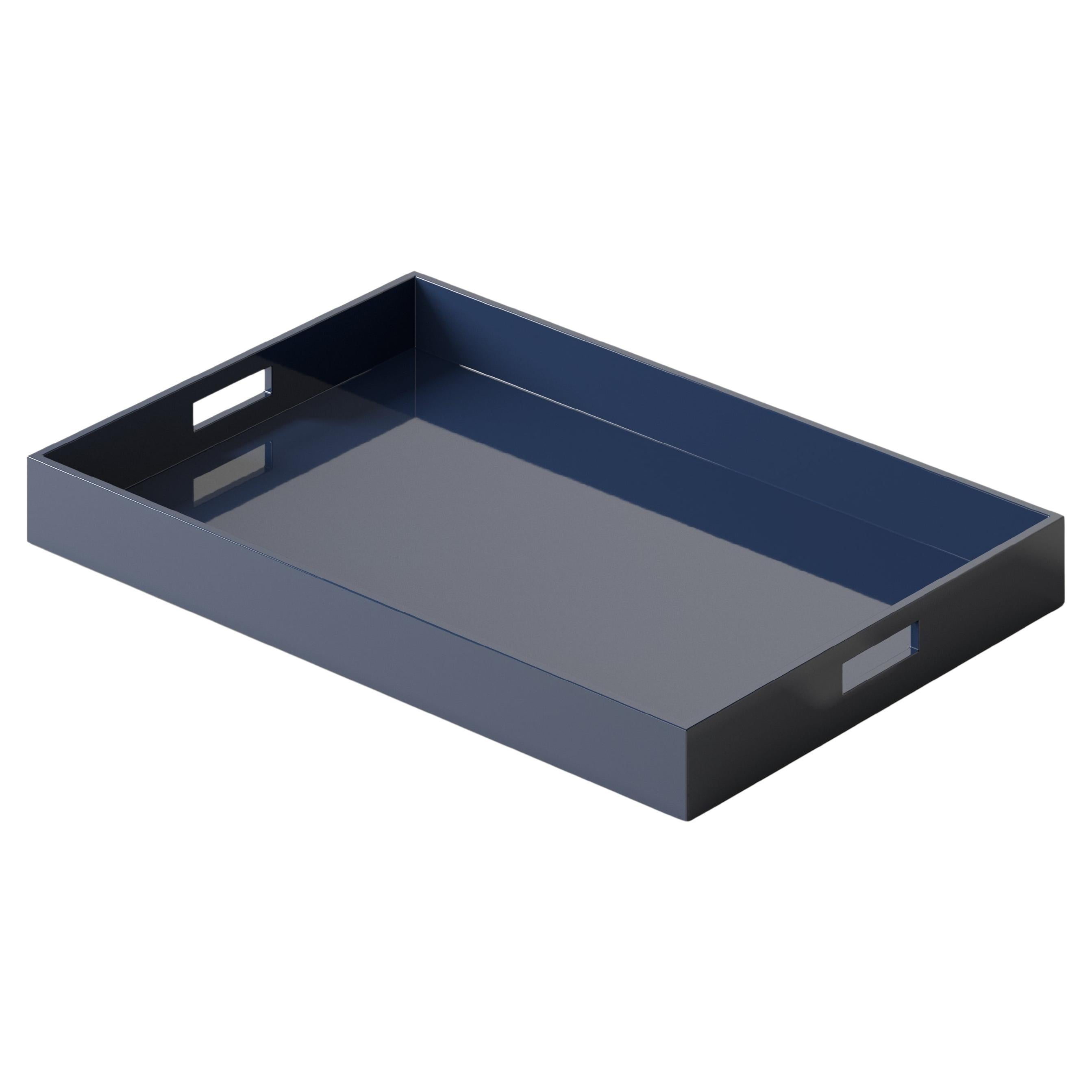 Large Lacquer Tray - Prussian