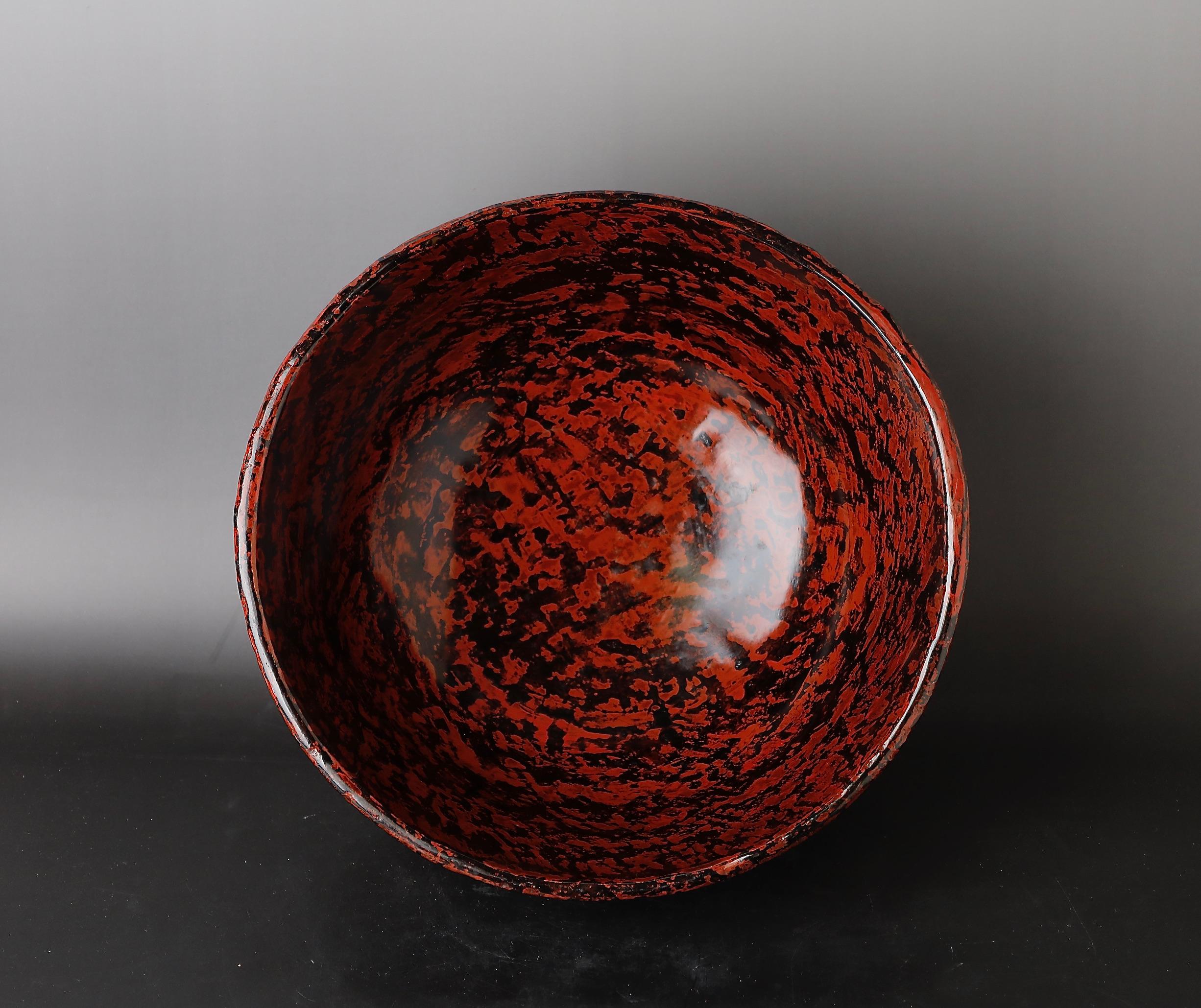 Large Lacquer Worker Bowl Kanshitsu For Sale 1