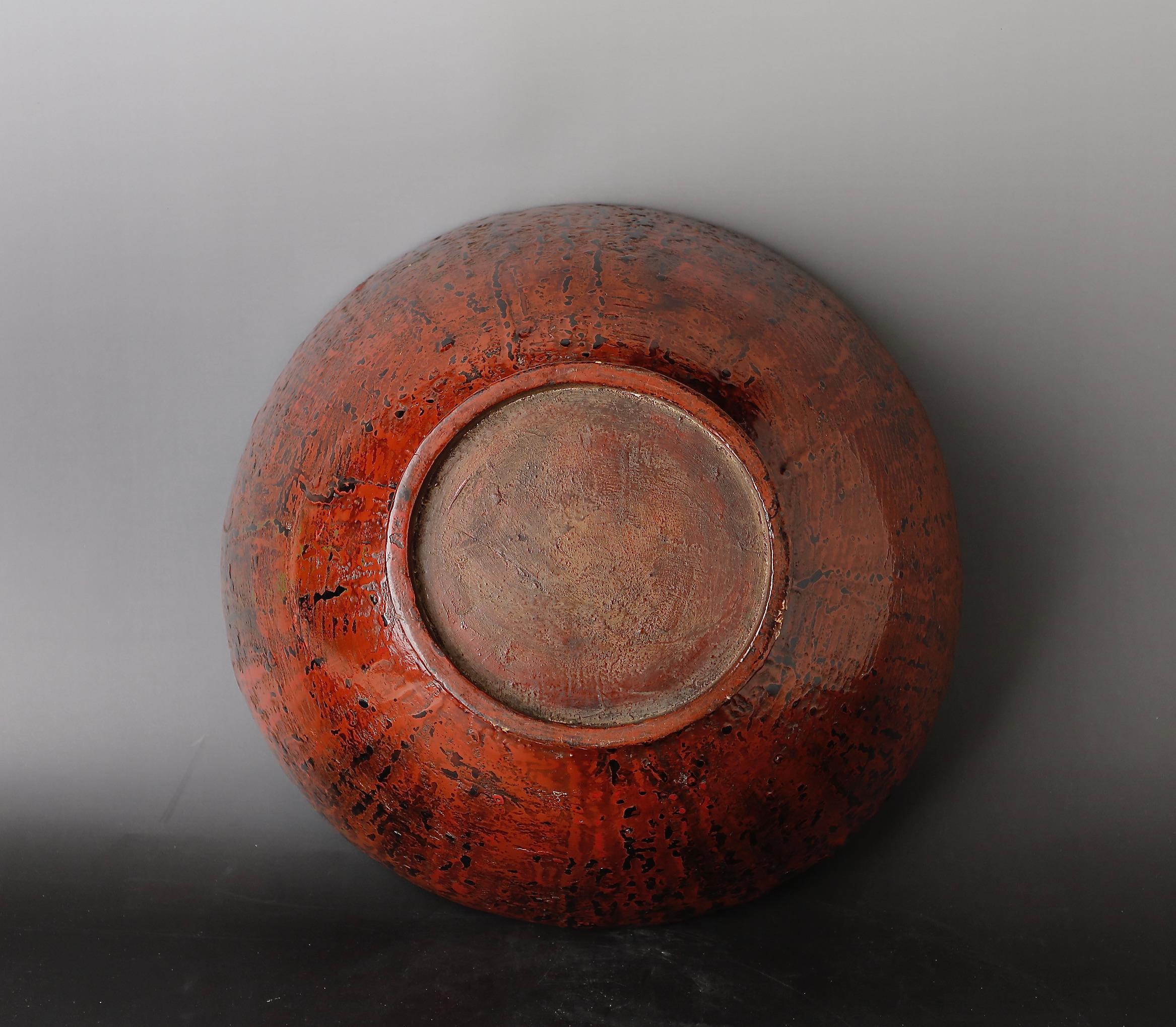 Large Lacquer Worker Bowl Kanshitsu For Sale 2