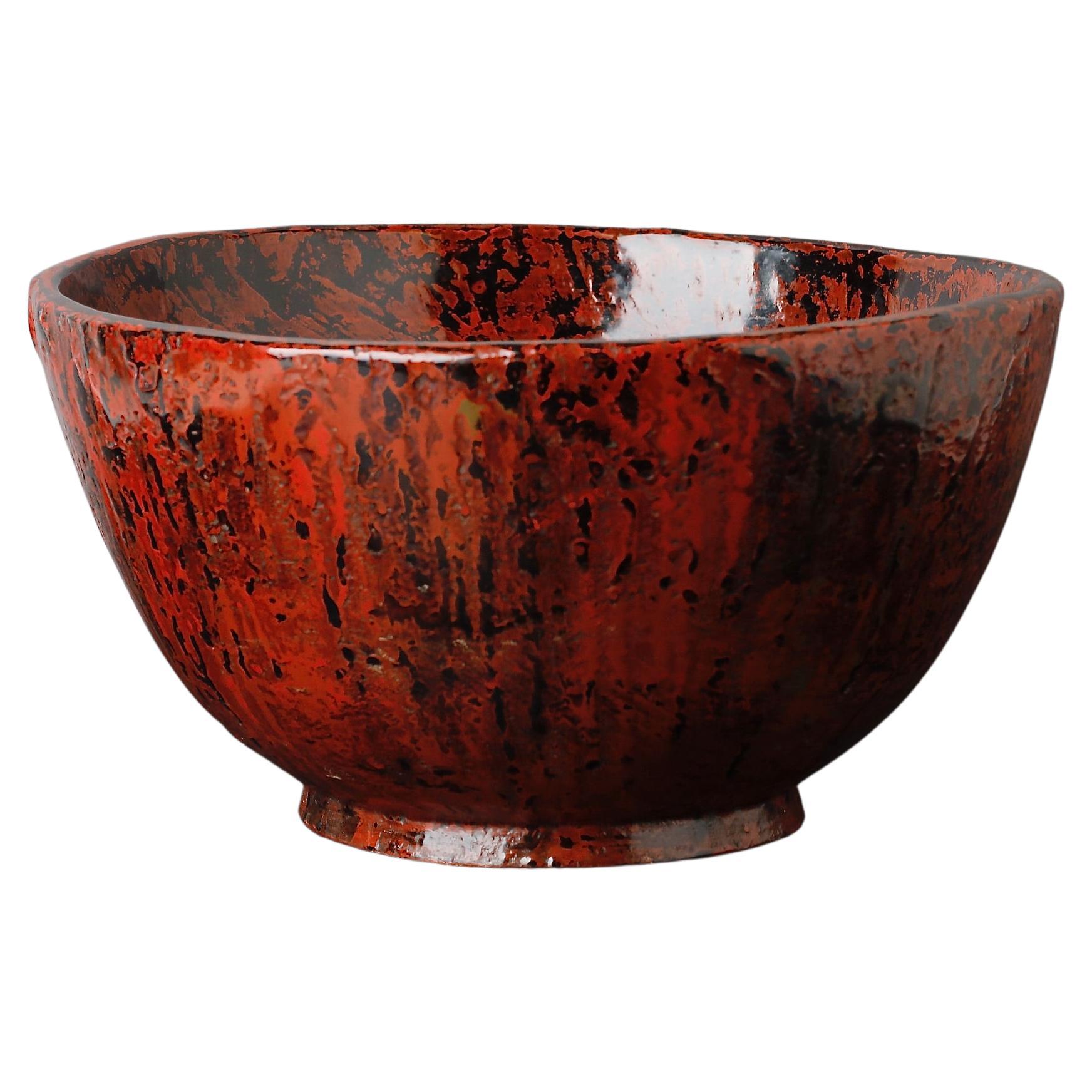 Large Lacquer Worker Bowl Kanshitsu For Sale