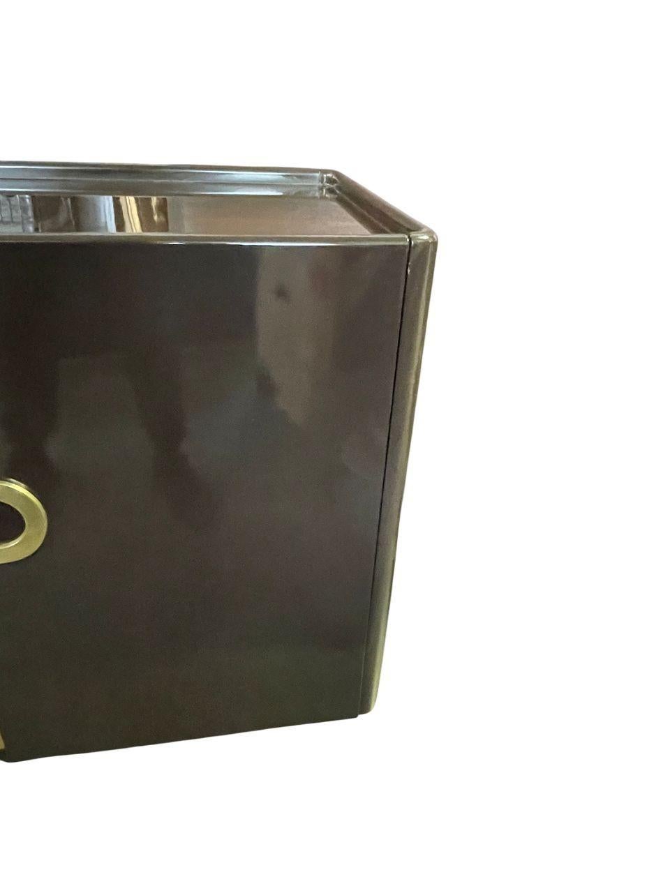Mid-20th Century Large Lacquered and Brass-Mounted Credenza by Pierre Cardin. Circa 1960's. For Sale