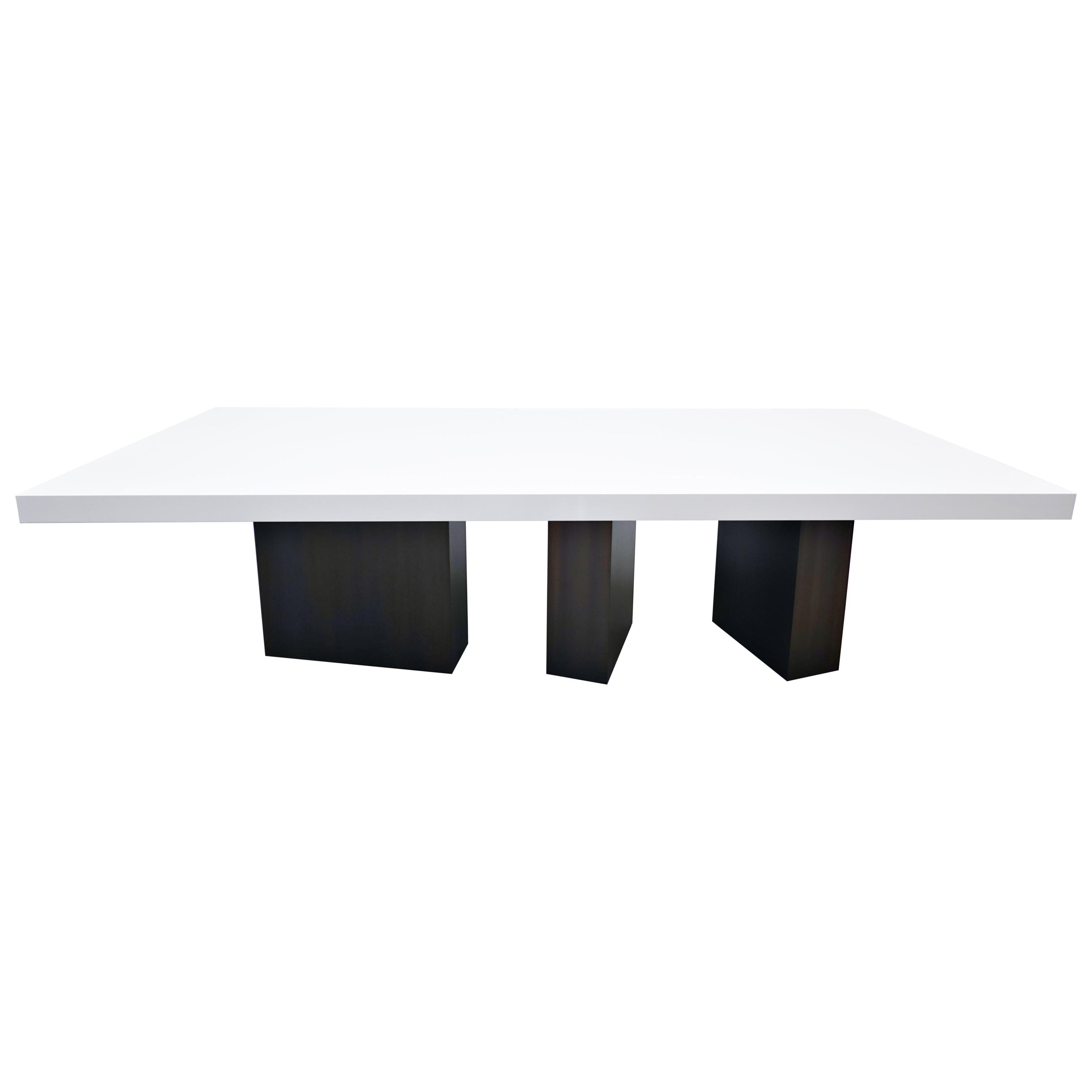 Large Lacquered Dining Table Designed by Iceberg Architecture Studio For Sale